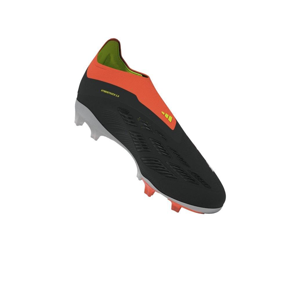Unisex Kids Predator Elite Laceless Firm Ground Football Boots, Black, , large image number 13