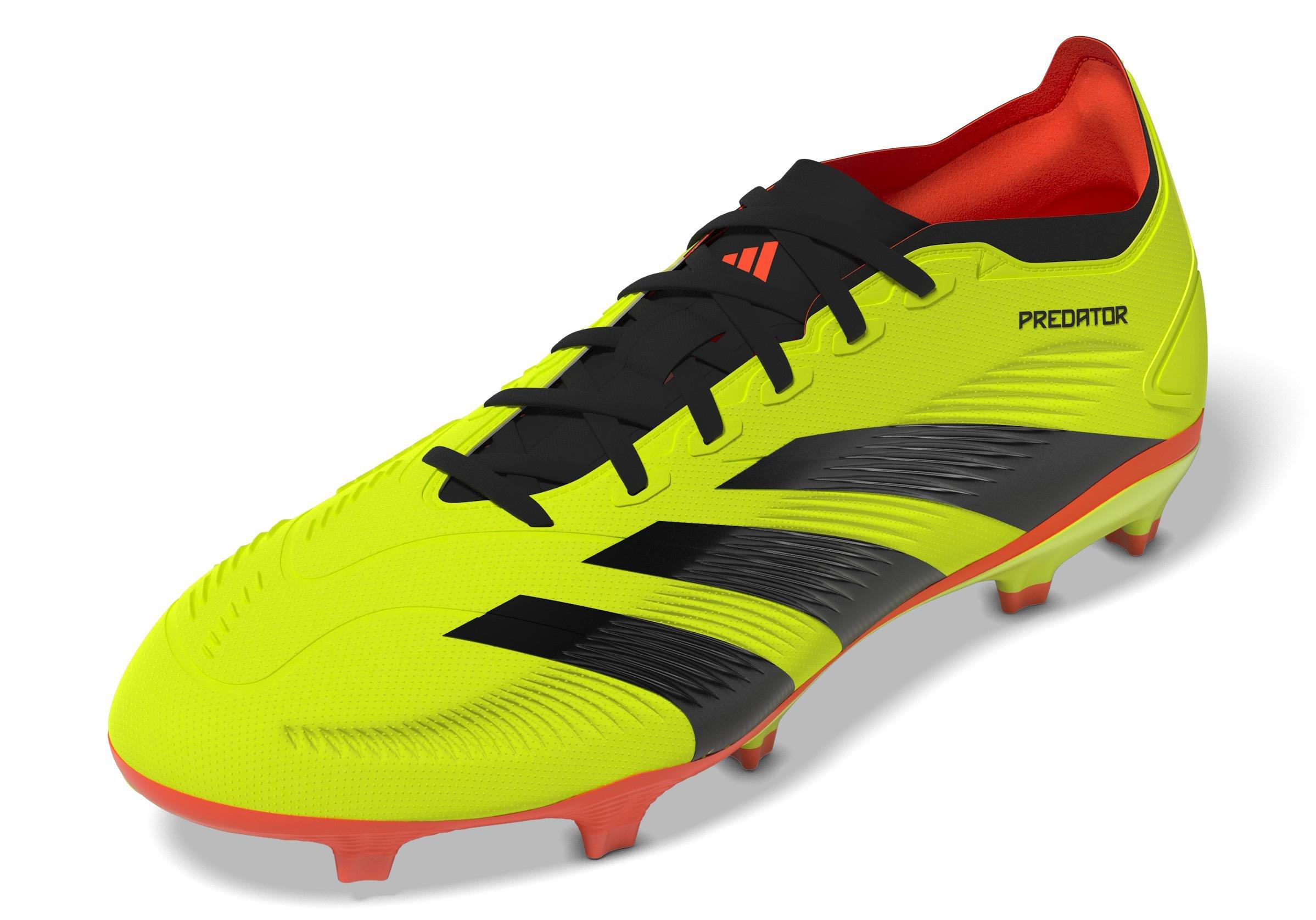 Unisex Predator League Firm Ground Football Boots, Yellow, , large image number 8