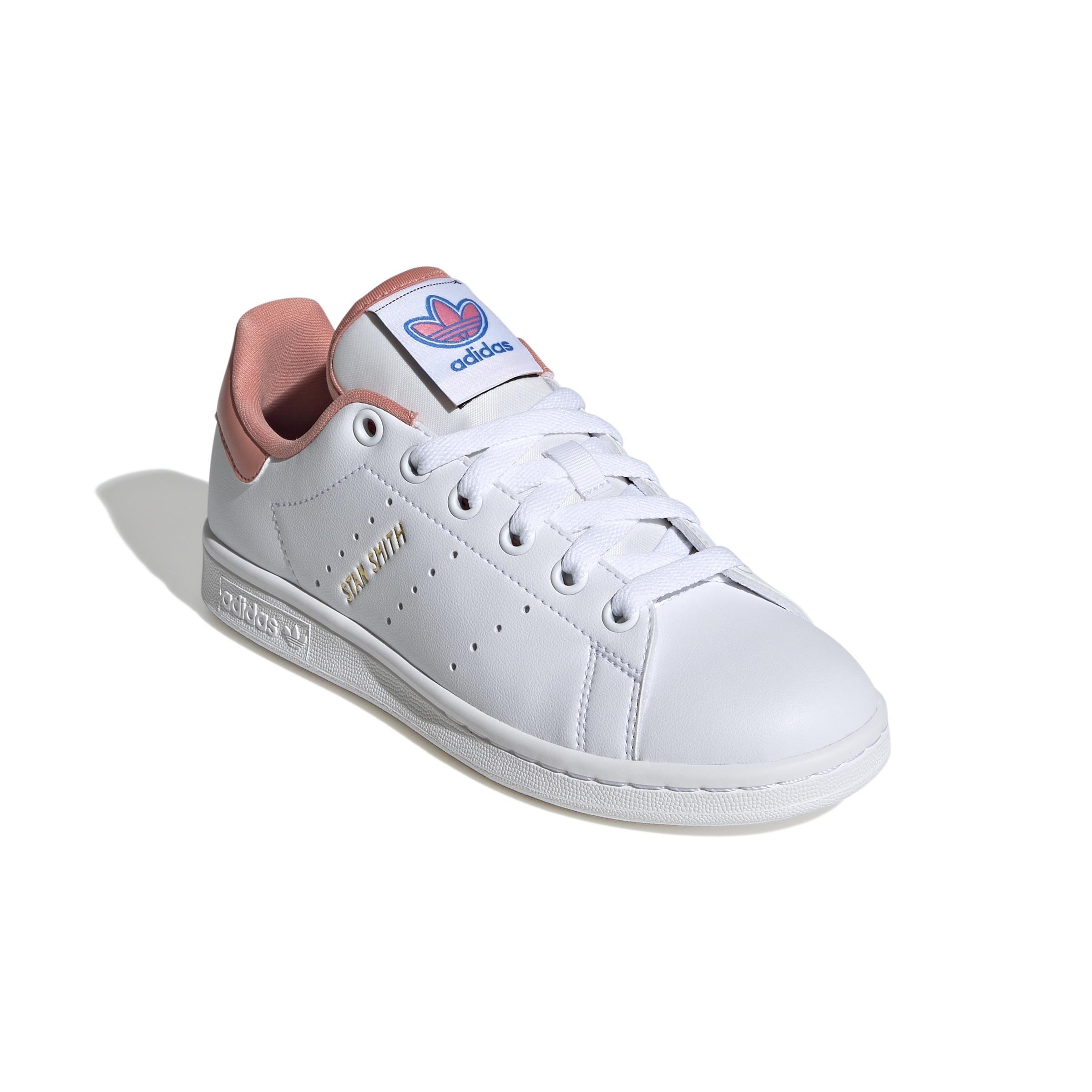 Unisex Kids Stan Smith Shoes, White, A901_ONE, large image number 2
