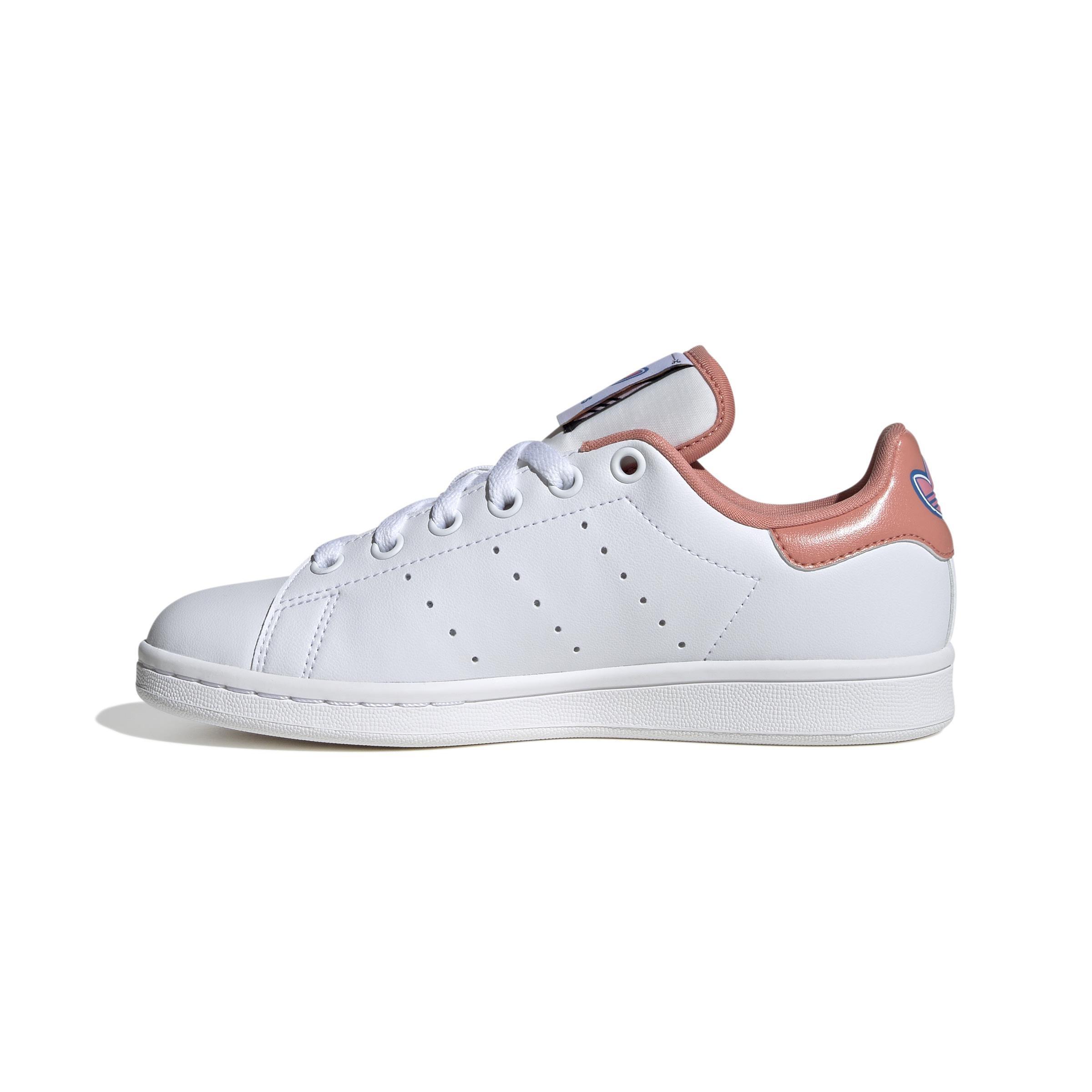 Unisex Kids Stan Smith Shoes, White, A901_ONE, large image number 7