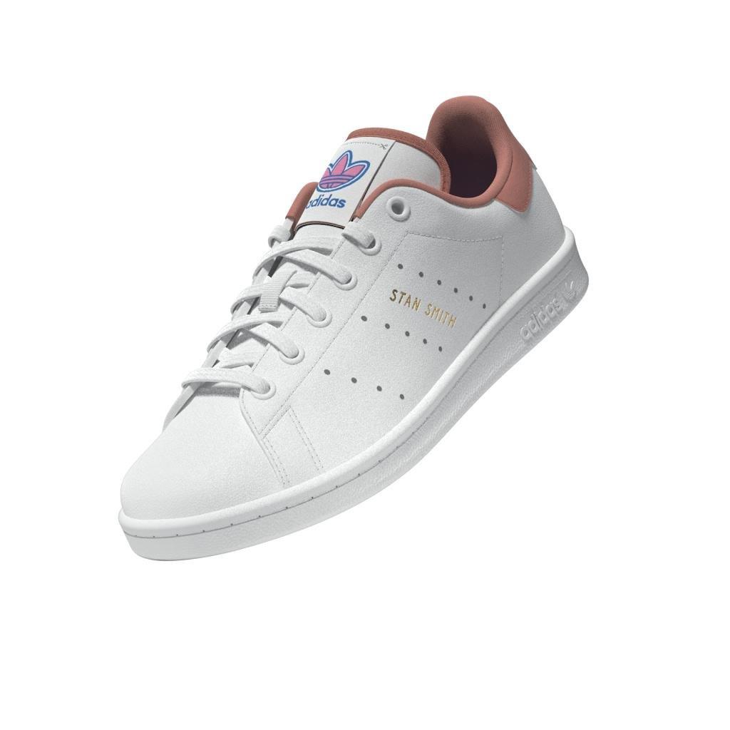 Unisex Kids Stan Smith Shoes, White, A901_ONE, large image number 9