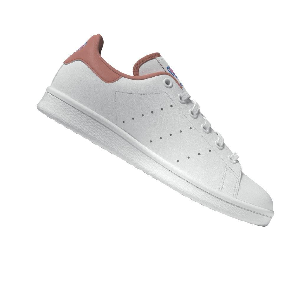 Unisex Kids Stan Smith Shoes, White, A901_ONE, large image number 10