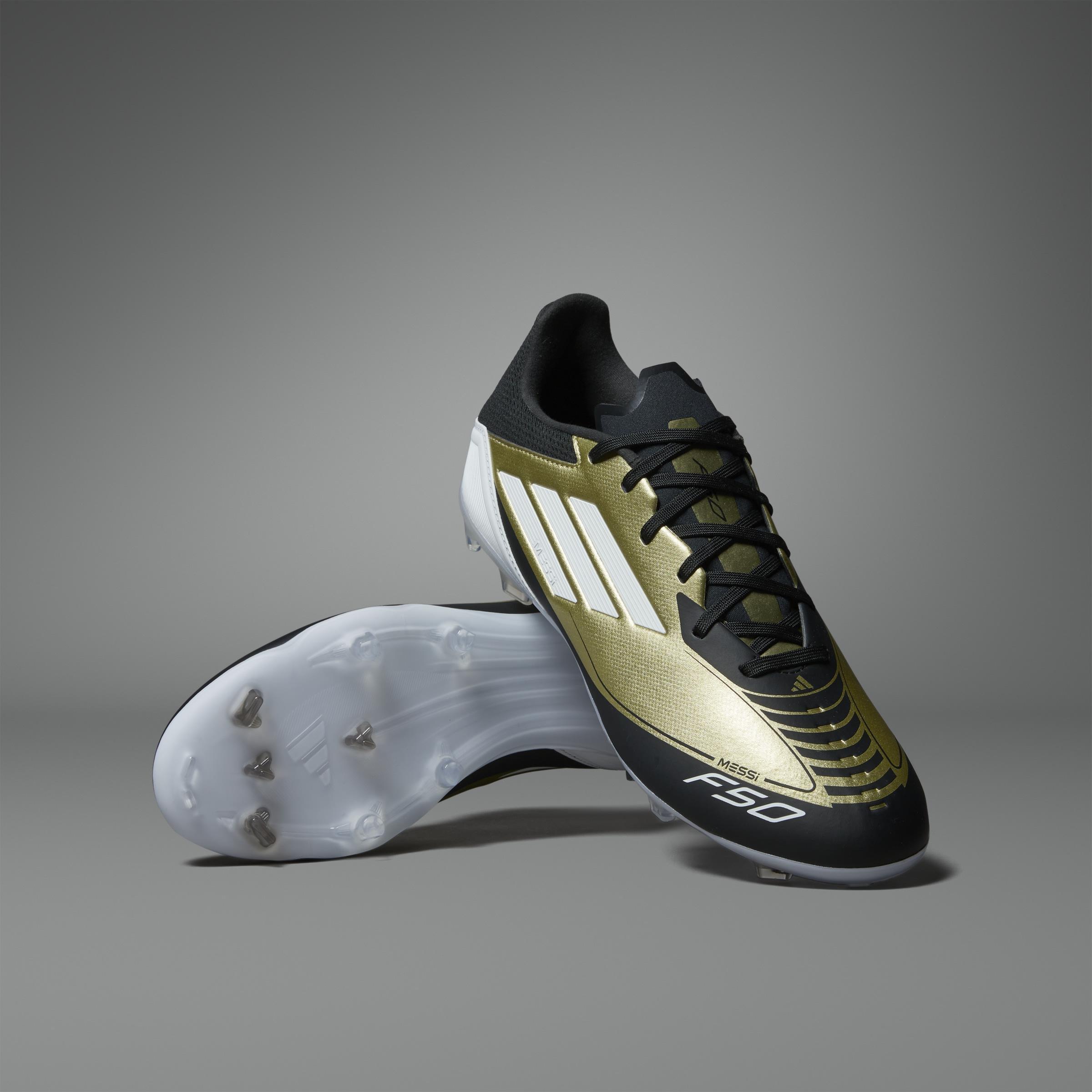 Unisex Messi F50 League Firm/Multi-Ground Boots, Gold, , large image number 9