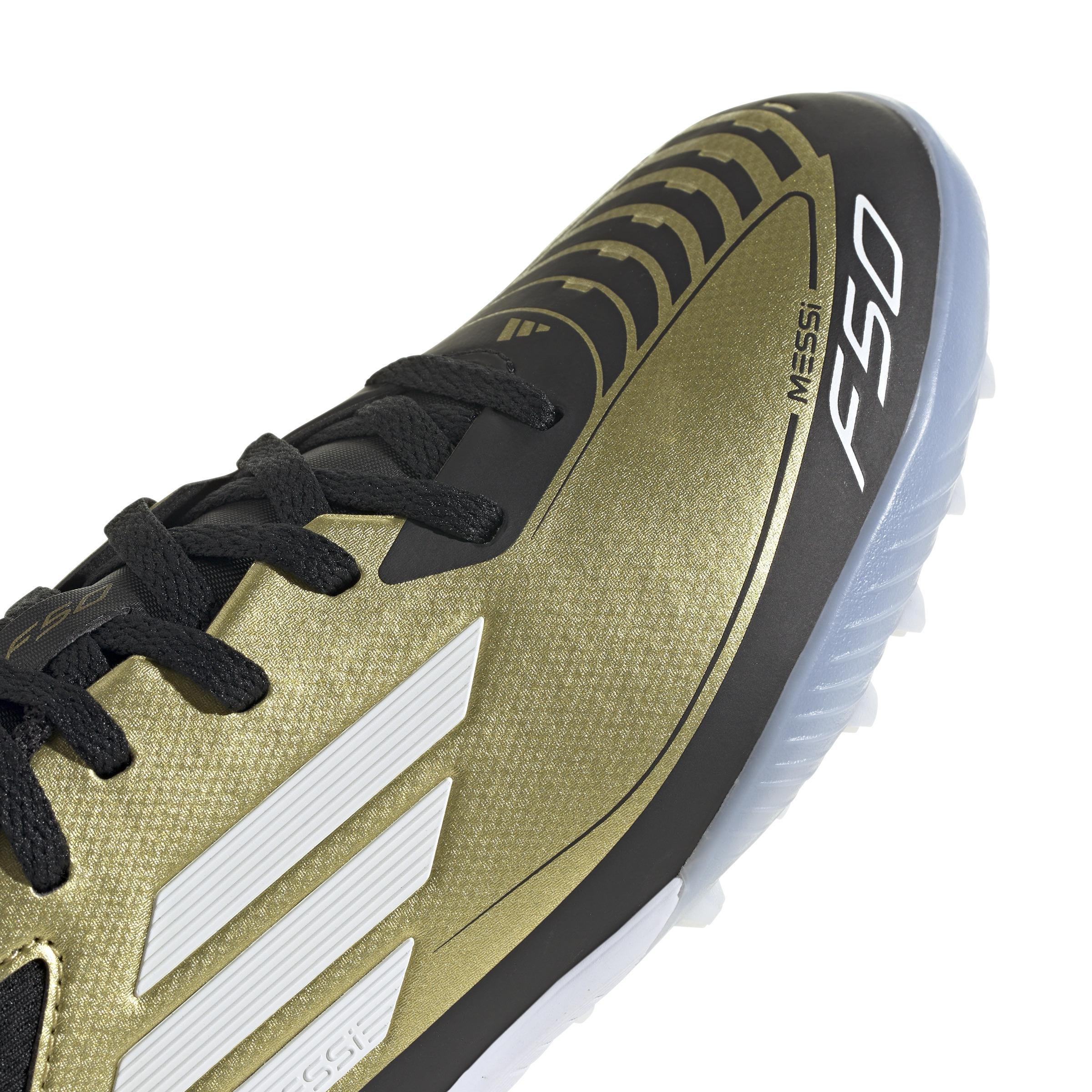 Unisex Kids Messi F50 League Turf Boots, Beige, , large image number 5
