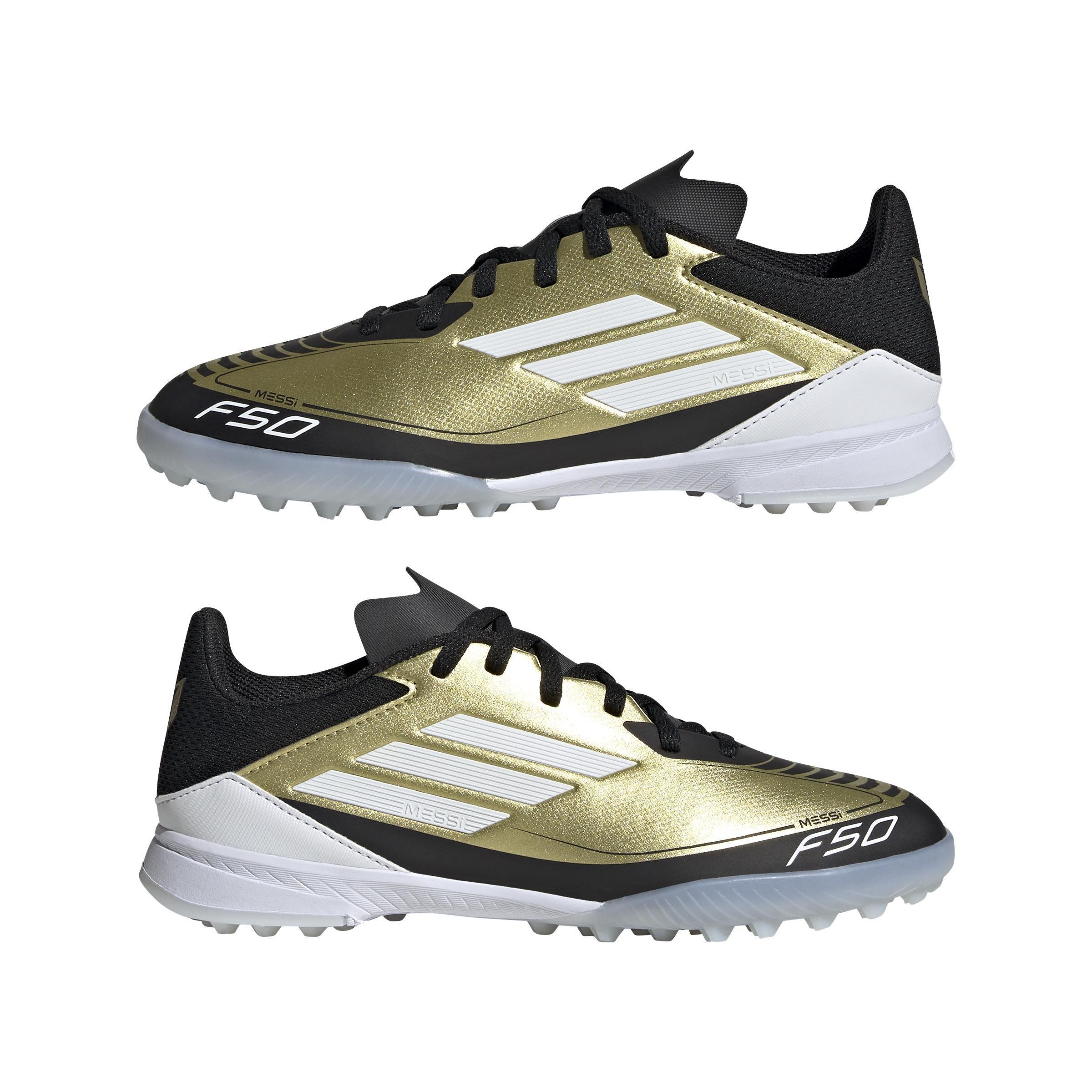 Unisex Kids Messi F50 League Turf Boots, Beige, , large image number 6