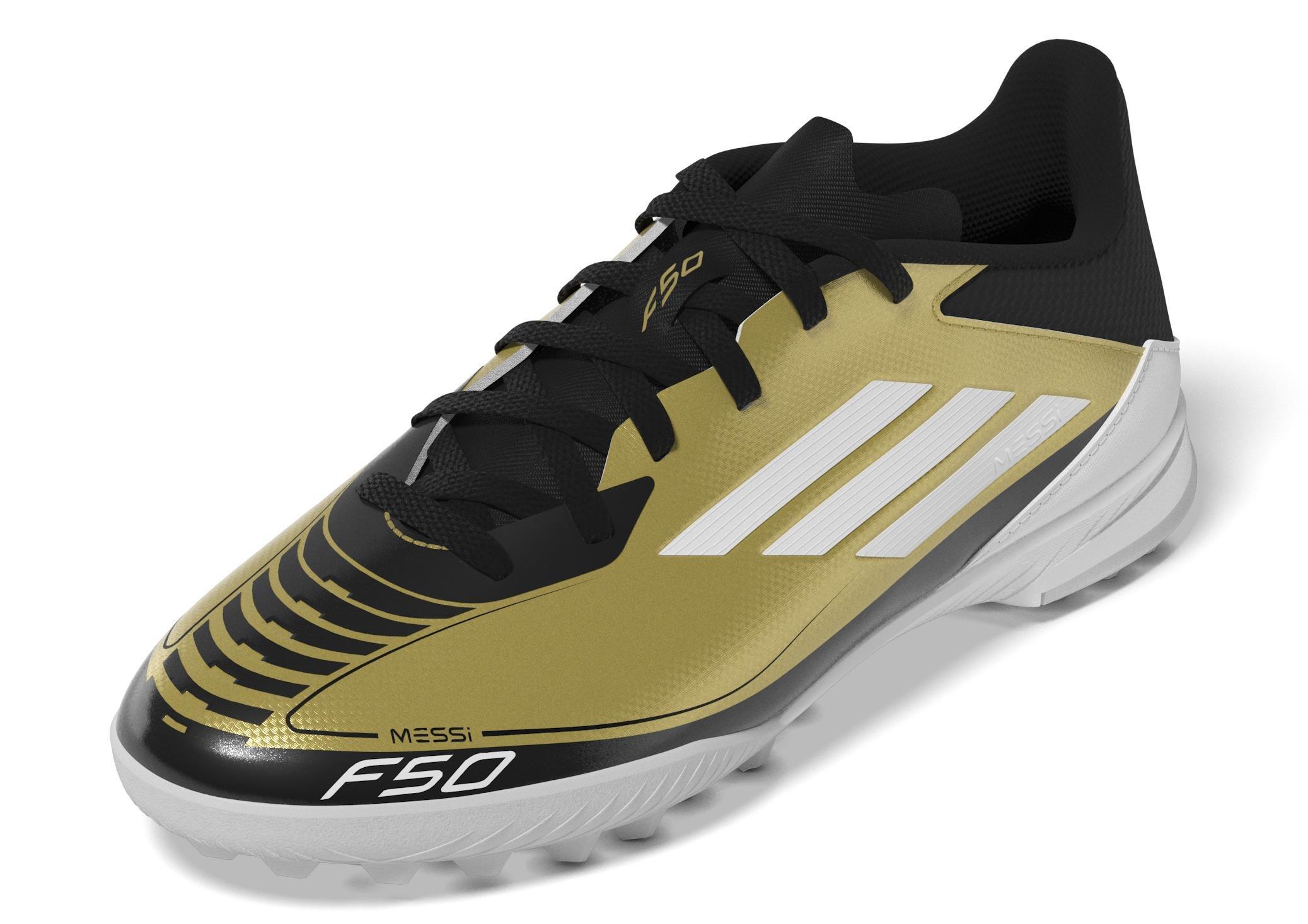 Unisex Kids Messi F50 League Turf Boots, Beige, , large image number 8
