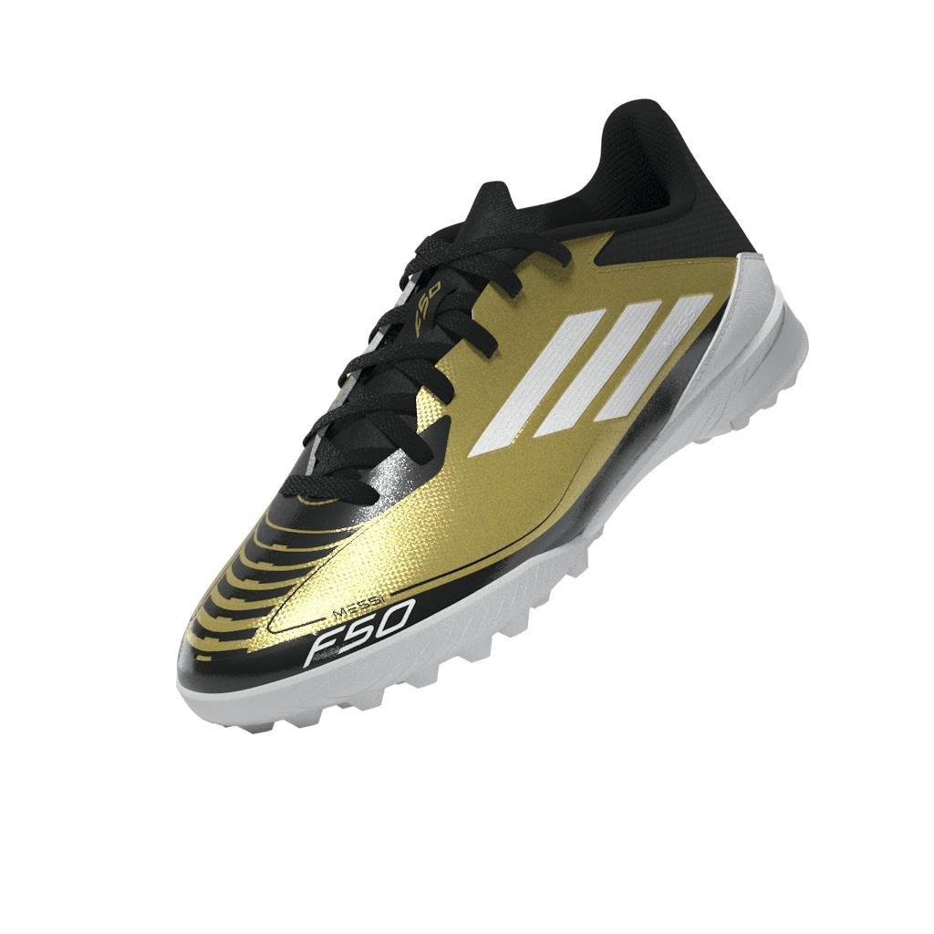 Unisex Kids Messi F50 League Turf Boots, Beige, , large image number 9