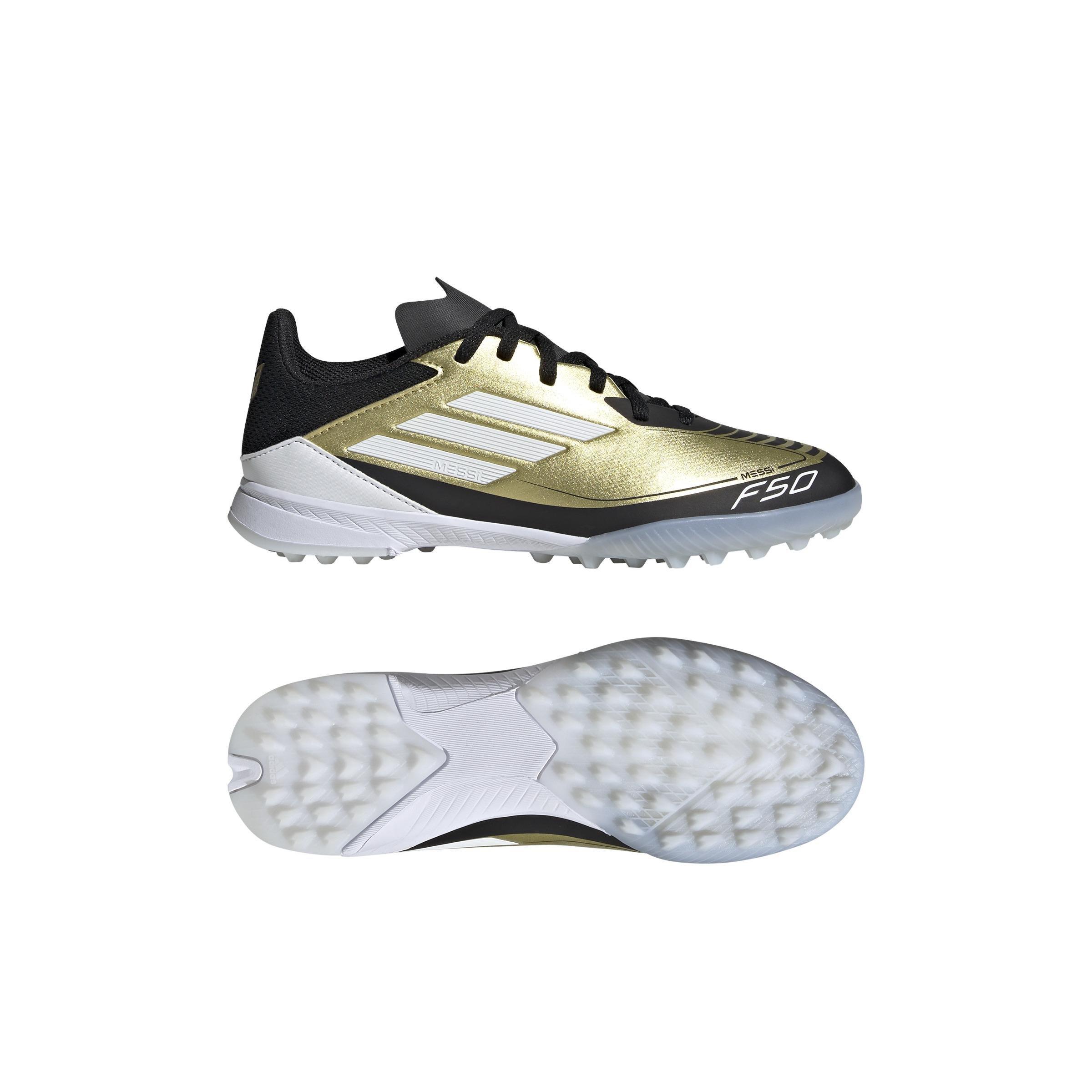 Unisex Kids Messi F50 League Turf Boots, Beige, , large image number 12