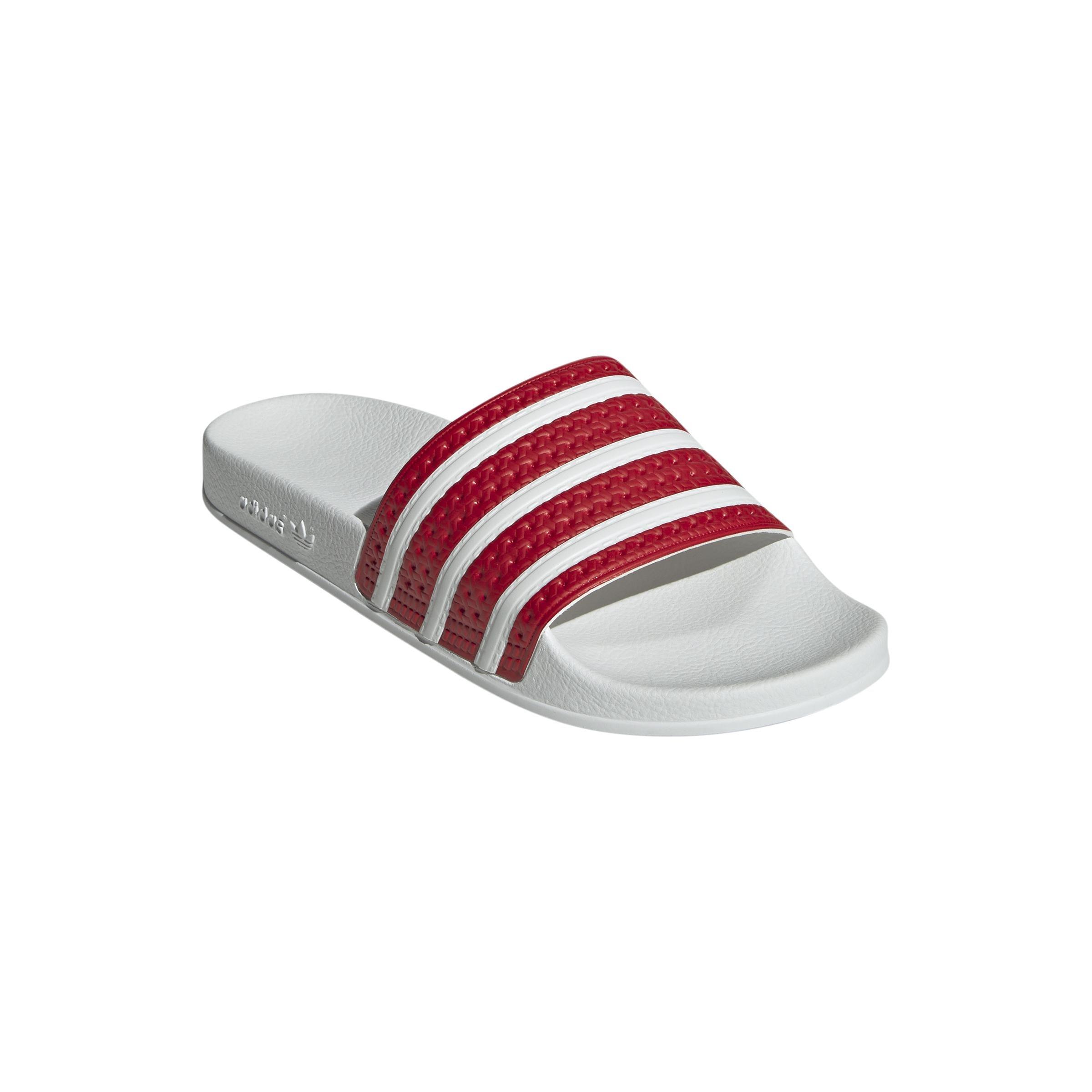 Adilette Slides, Red, A901_ONE, medium