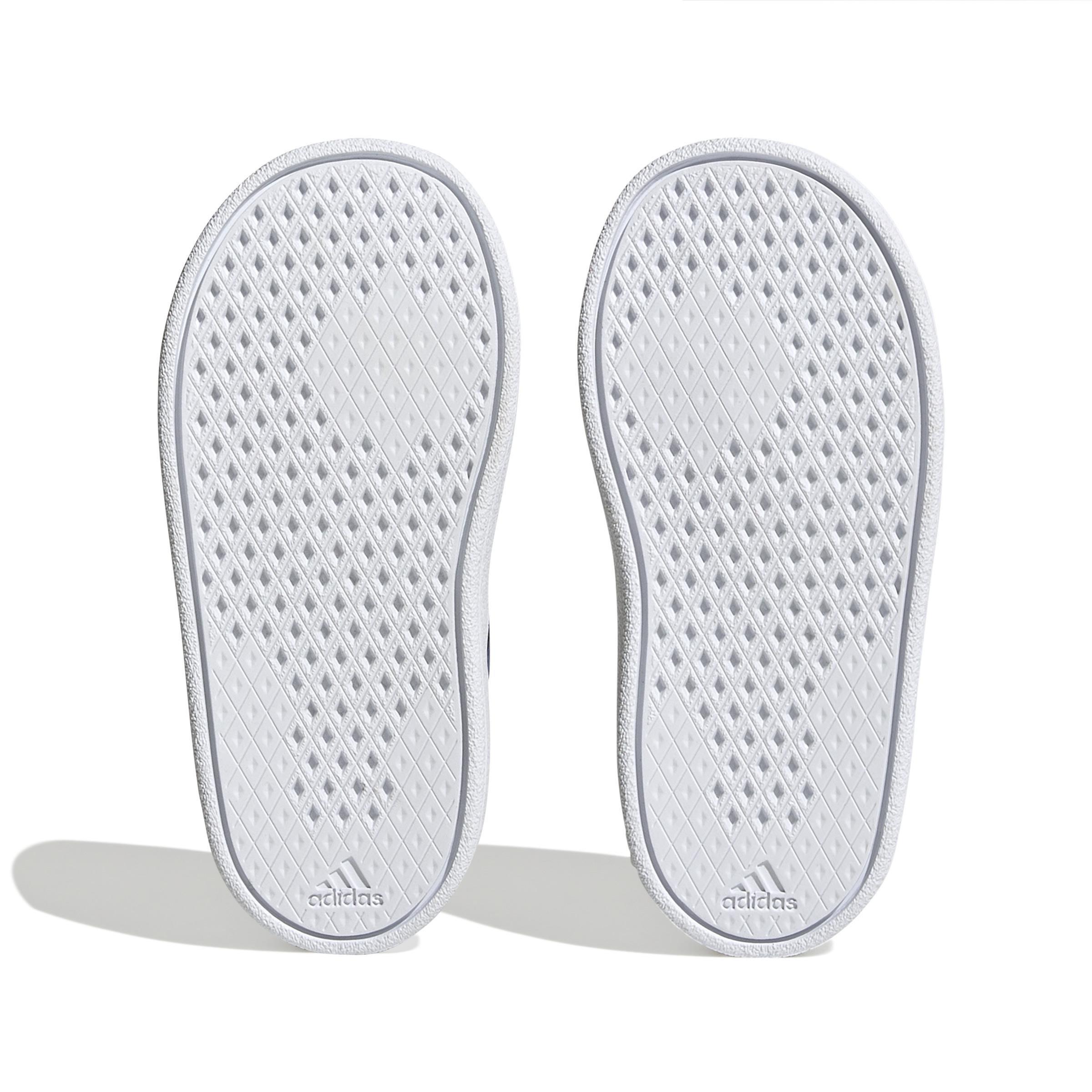 Unisex Kids Breaknet Lifestyle Court Two-Strap Hook-and-Loop Shoes, White, A901_ONE, large image number 5