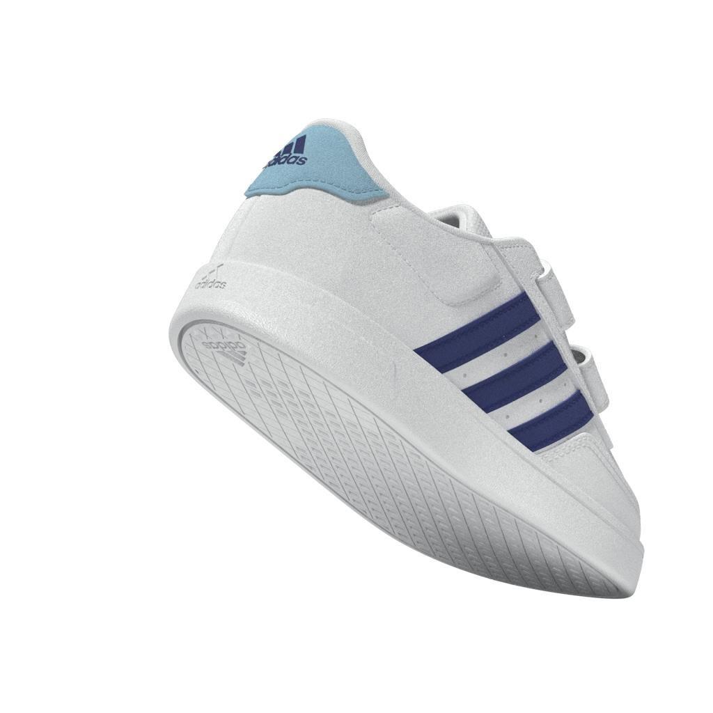 Unisex Kids Breaknet Lifestyle Court Two-Strap Hook-and-Loop Shoes, White, A901_ONE, large image number 8