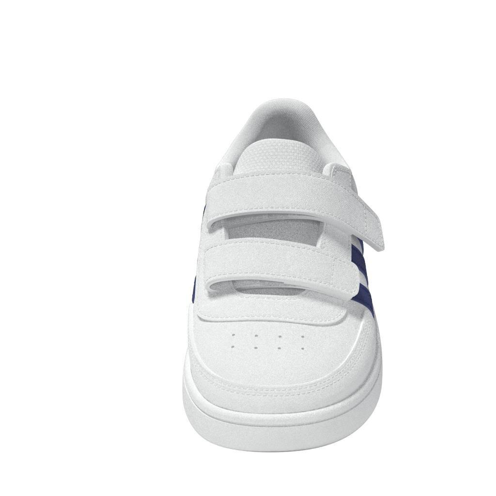 Unisex Kids Breaknet Lifestyle Court Two-Strap Hook-and-Loop Shoes, White, A901_ONE, large image number 9