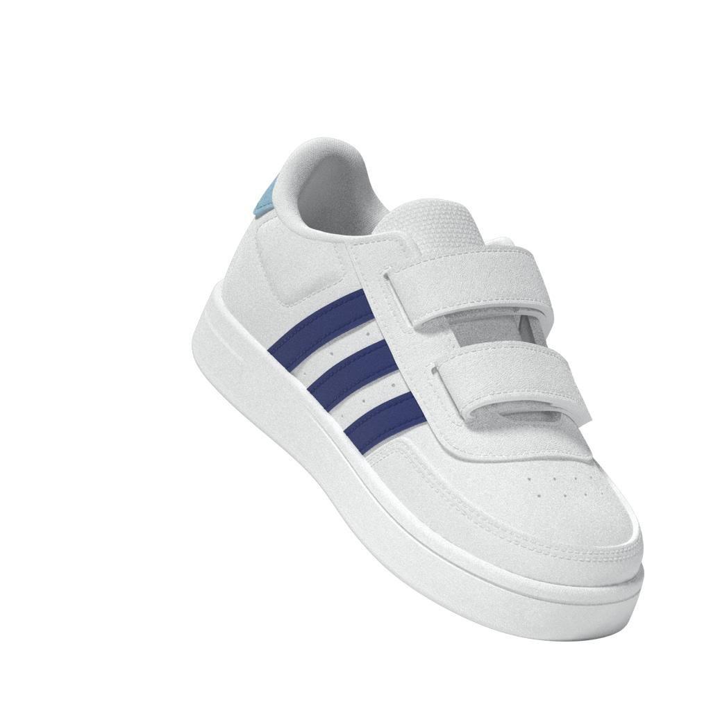 Unisex Kids Breaknet Lifestyle Court Two-Strap Hook-and-Loop Shoes, White, A901_ONE, large image number 13