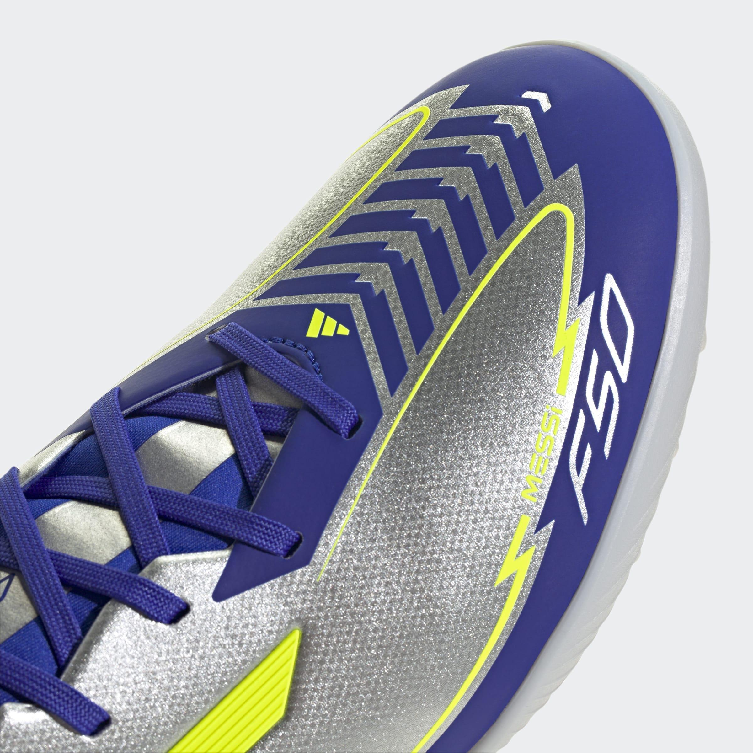 Unisex F50 League Messi Turf Boots, Grey, A901_ONE, large image number 10