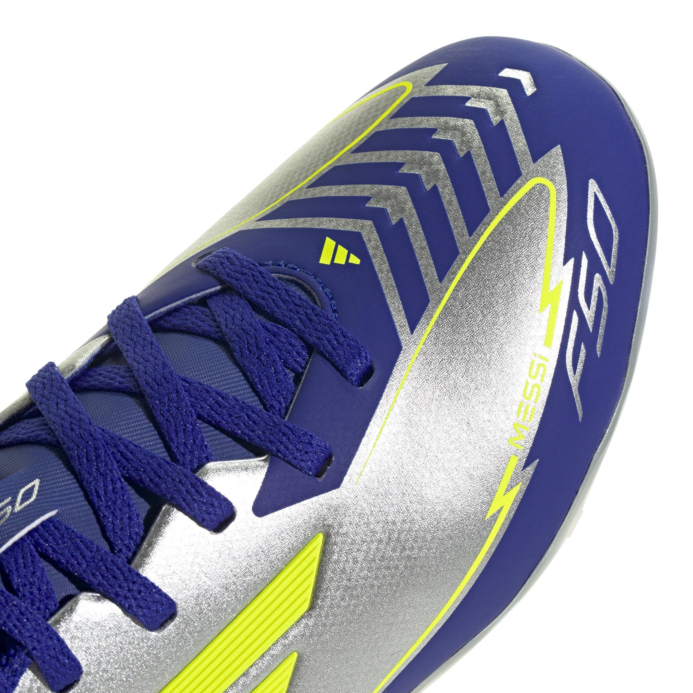 Kids Unisex F50 League Messi Firm/Multi-Ground Boots, Grey, A901_ONE, large image number 7