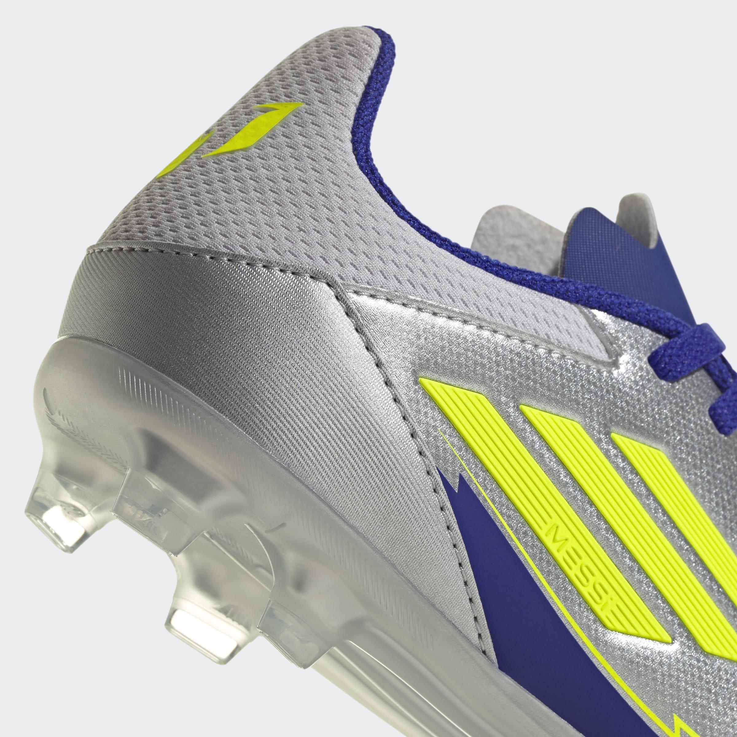 Kids Unisex F50 League Messi Firm/Multi-Ground Boots, Grey, A901_ONE, large image number 9