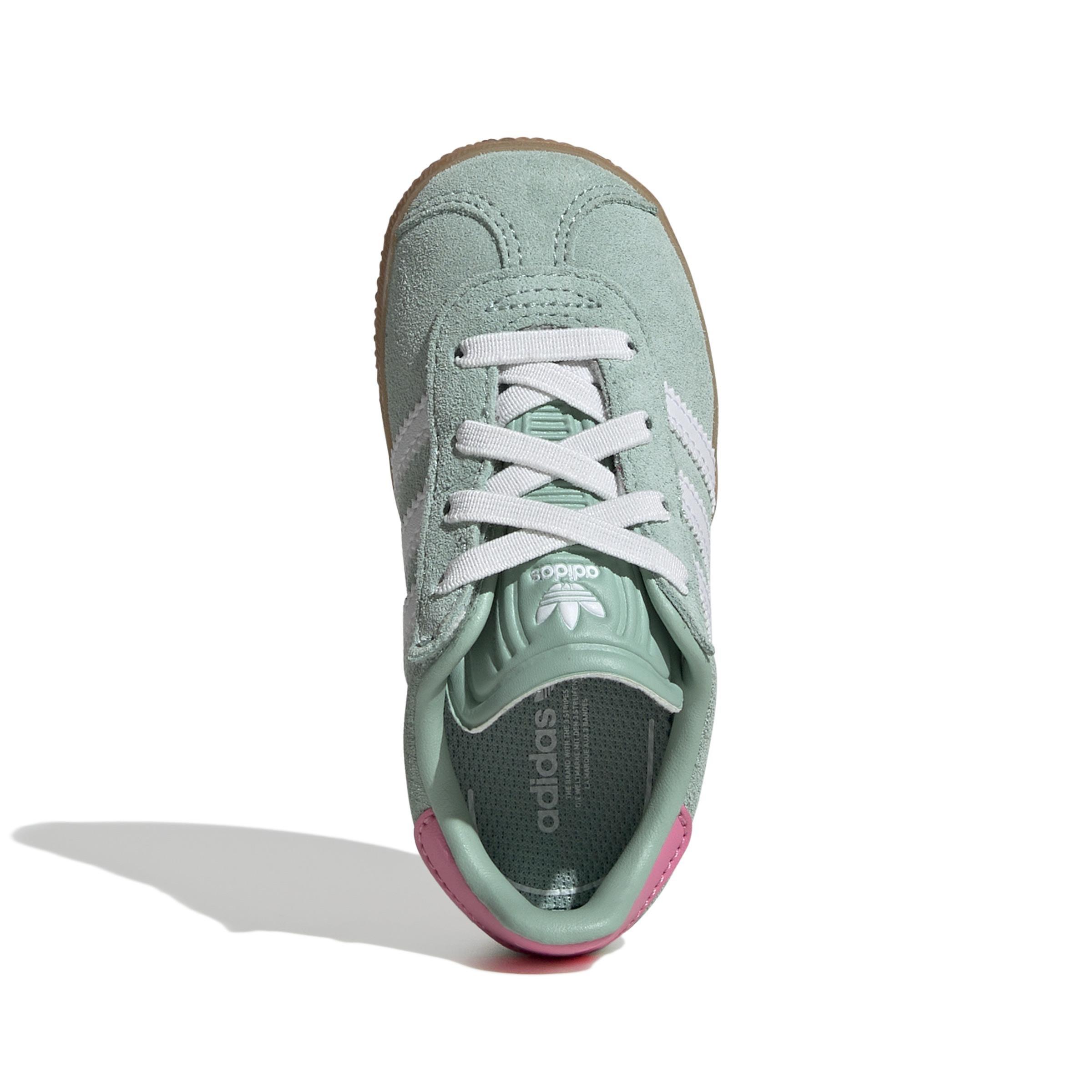 Unisex Kids Gazelle Comfort Closure Elastic Laces Shoes, Green, , large image number 1