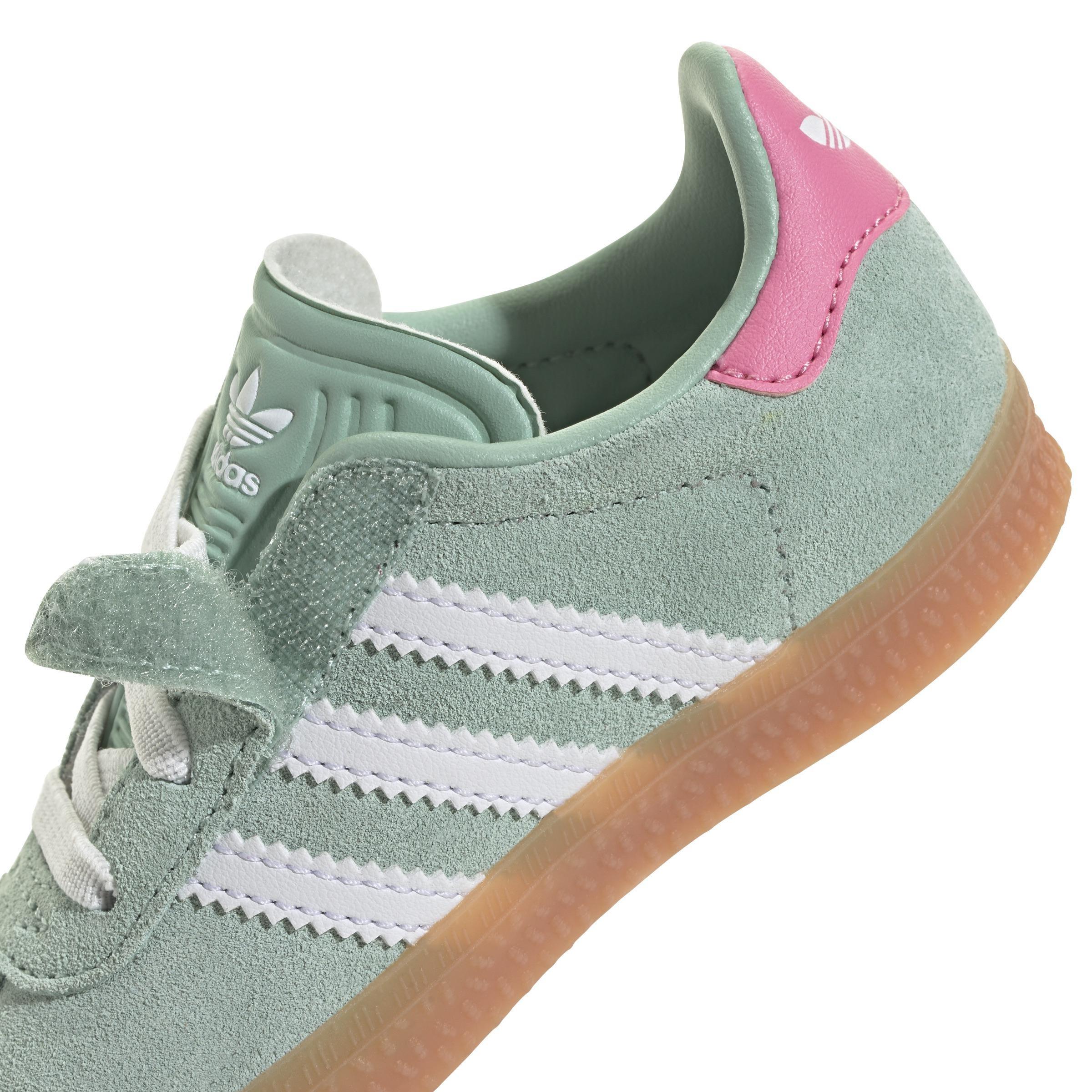 Unisex Kids Gazelle Comfort Closure Elastic Laces Shoes, Green, , large image number 5