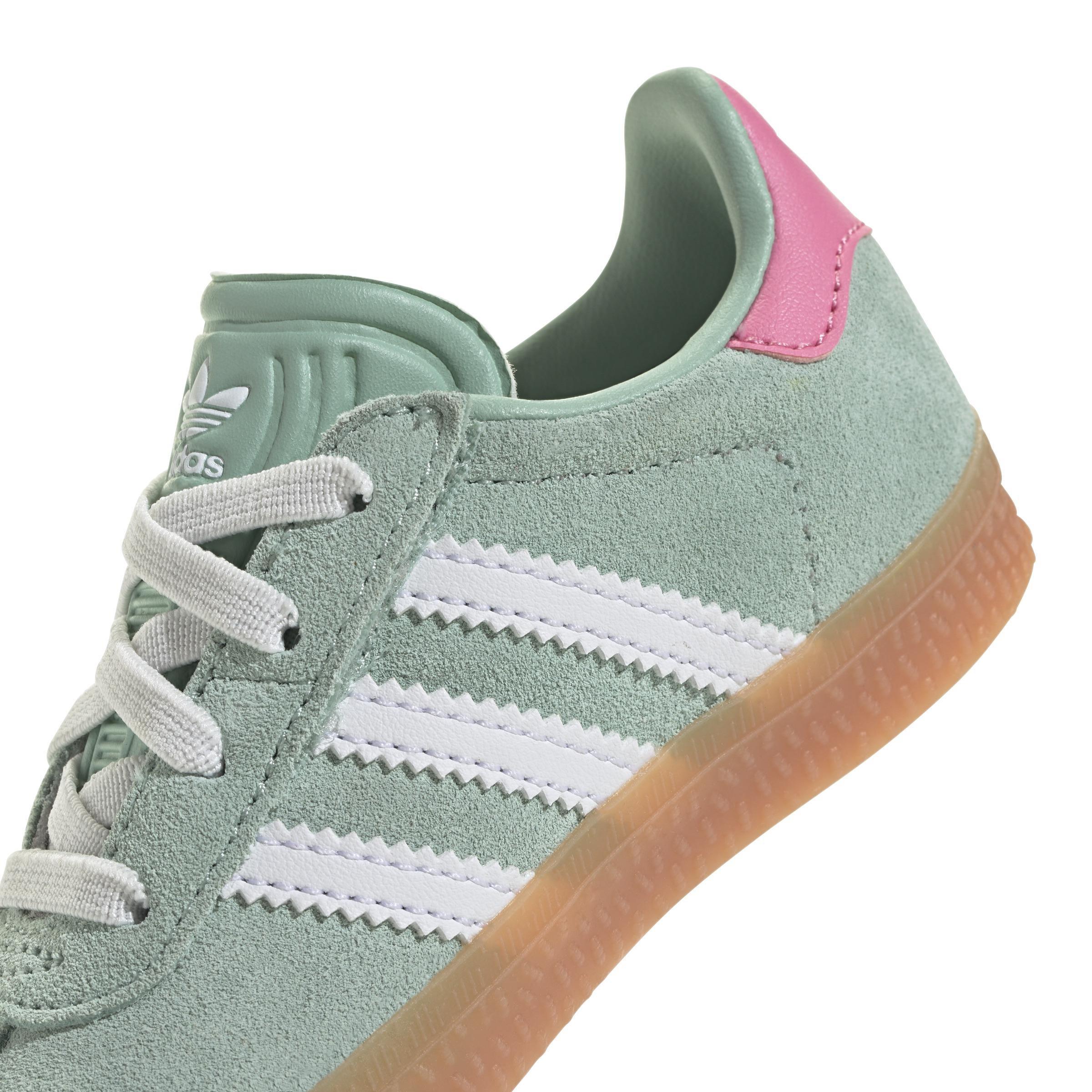 Unisex Kids Gazelle Comfort Closure Elastic Laces Shoes, Green, , large image number 6