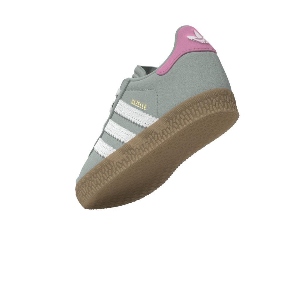 Unisex Kids Gazelle Comfort Closure Elastic Laces Shoes, Green, , large image number 9