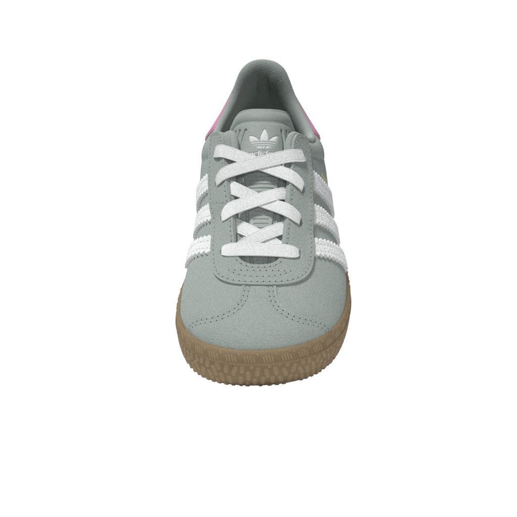 Unisex Kids Gazelle Comfort Closure Elastic Laces Shoes, Green, , large image number 14
