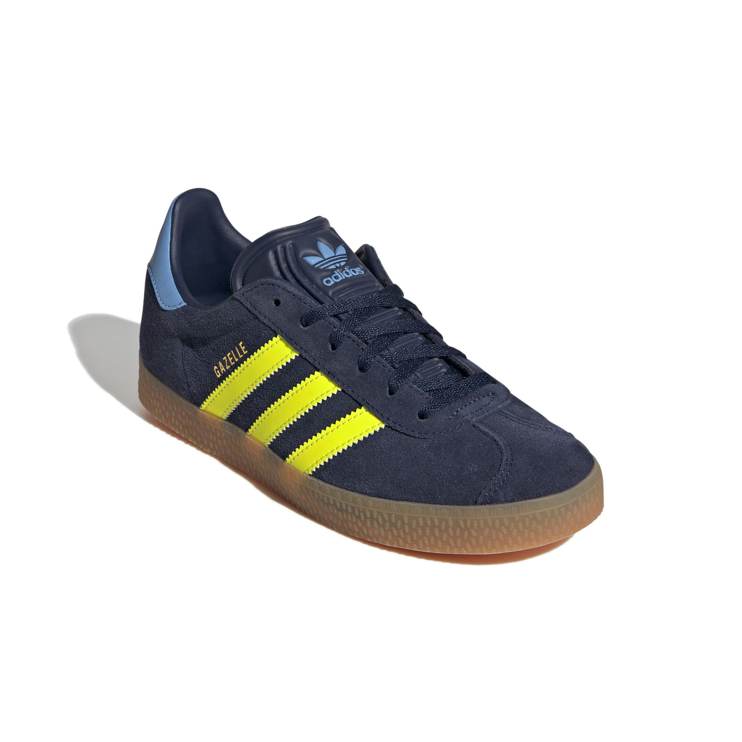 Unisex Kids Gazelle Shoes, Blue, A901_ONE, large image number 1