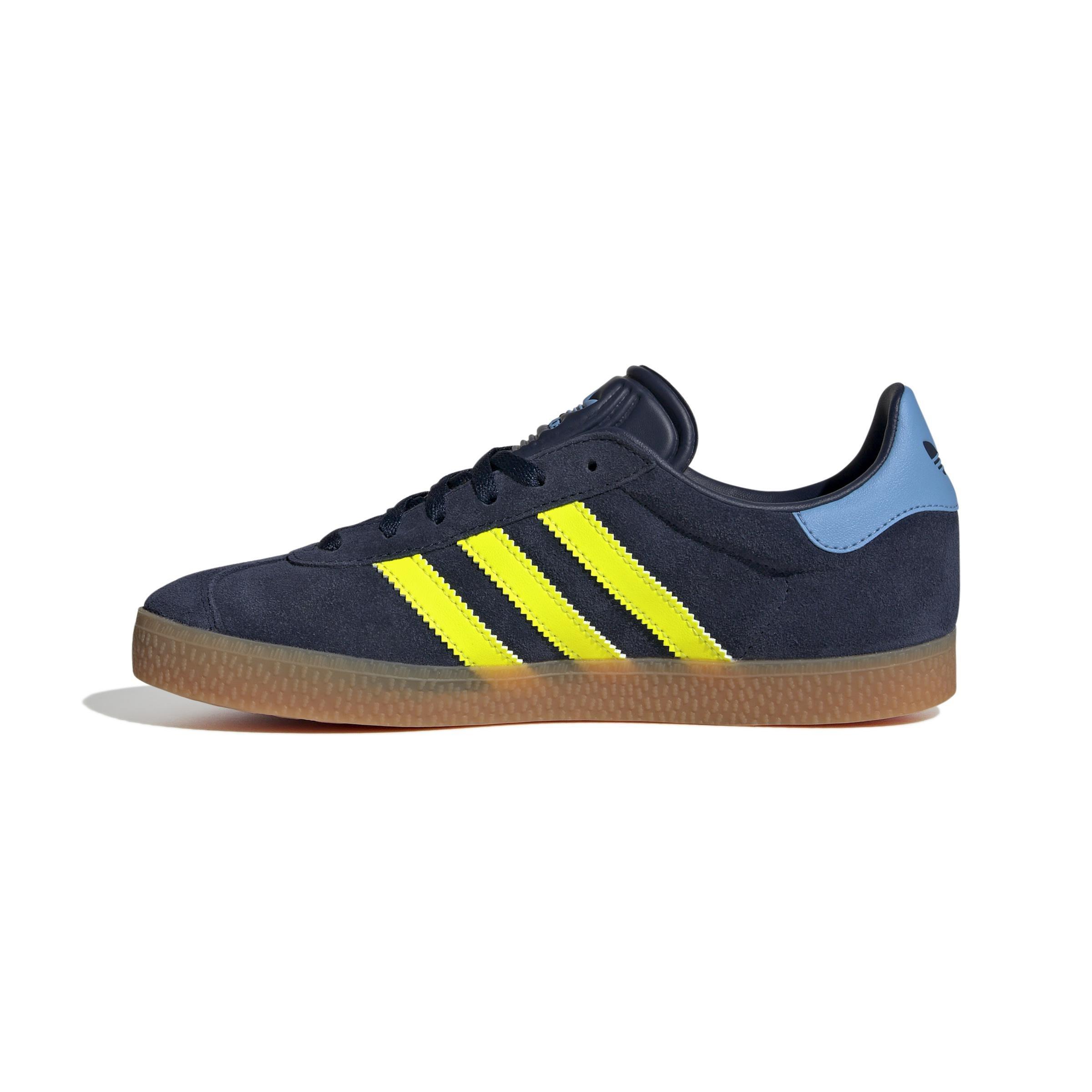 Unisex Kids Gazelle Shoes, Blue, A901_ONE, large image number 6