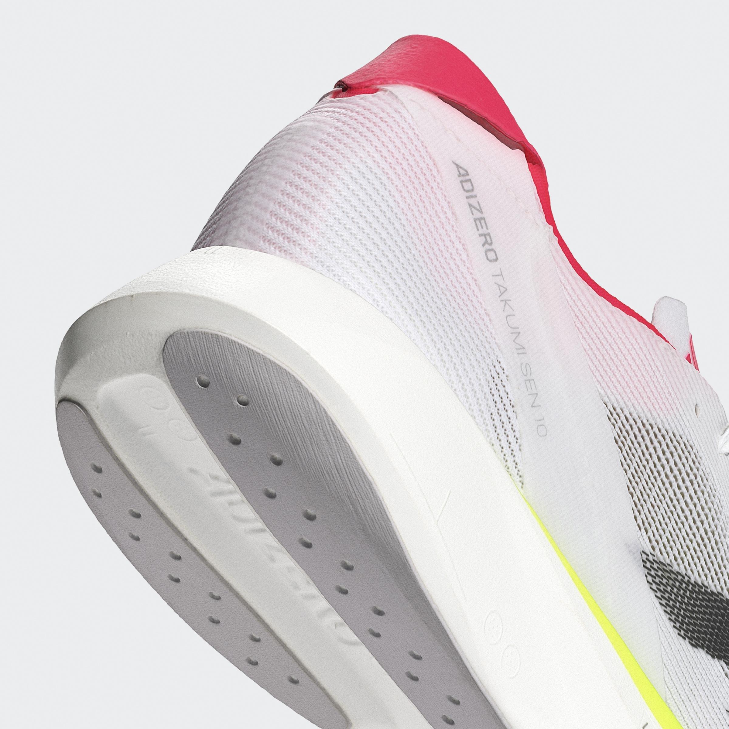 Adizero Takumi Sen 10 Shoes, White, A901_ONE, large image number 10