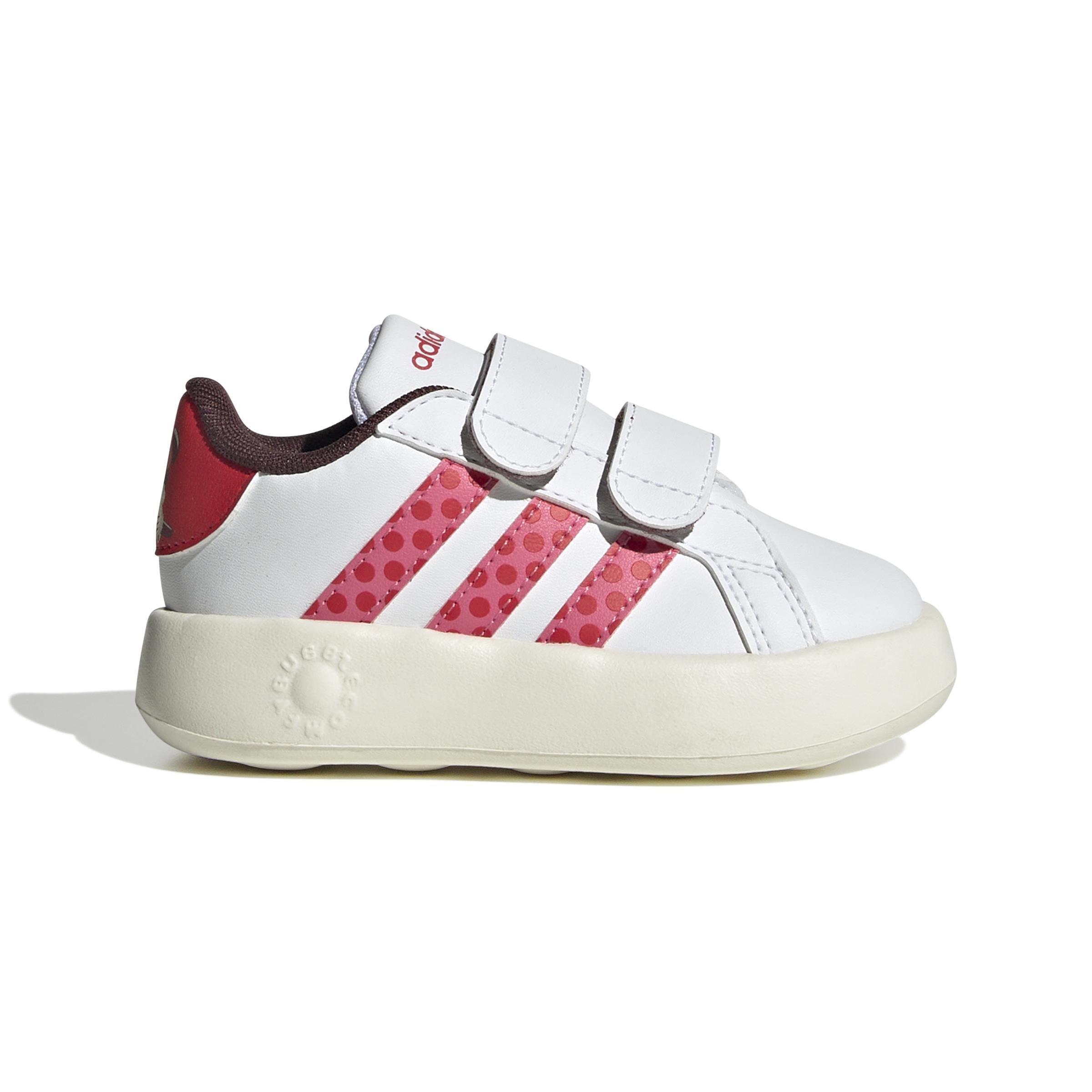 Kids Unisex Adidas Disney Minnie Mouse Grand Court 2.0 Shoes, White, A901_ONE, large image number 0
