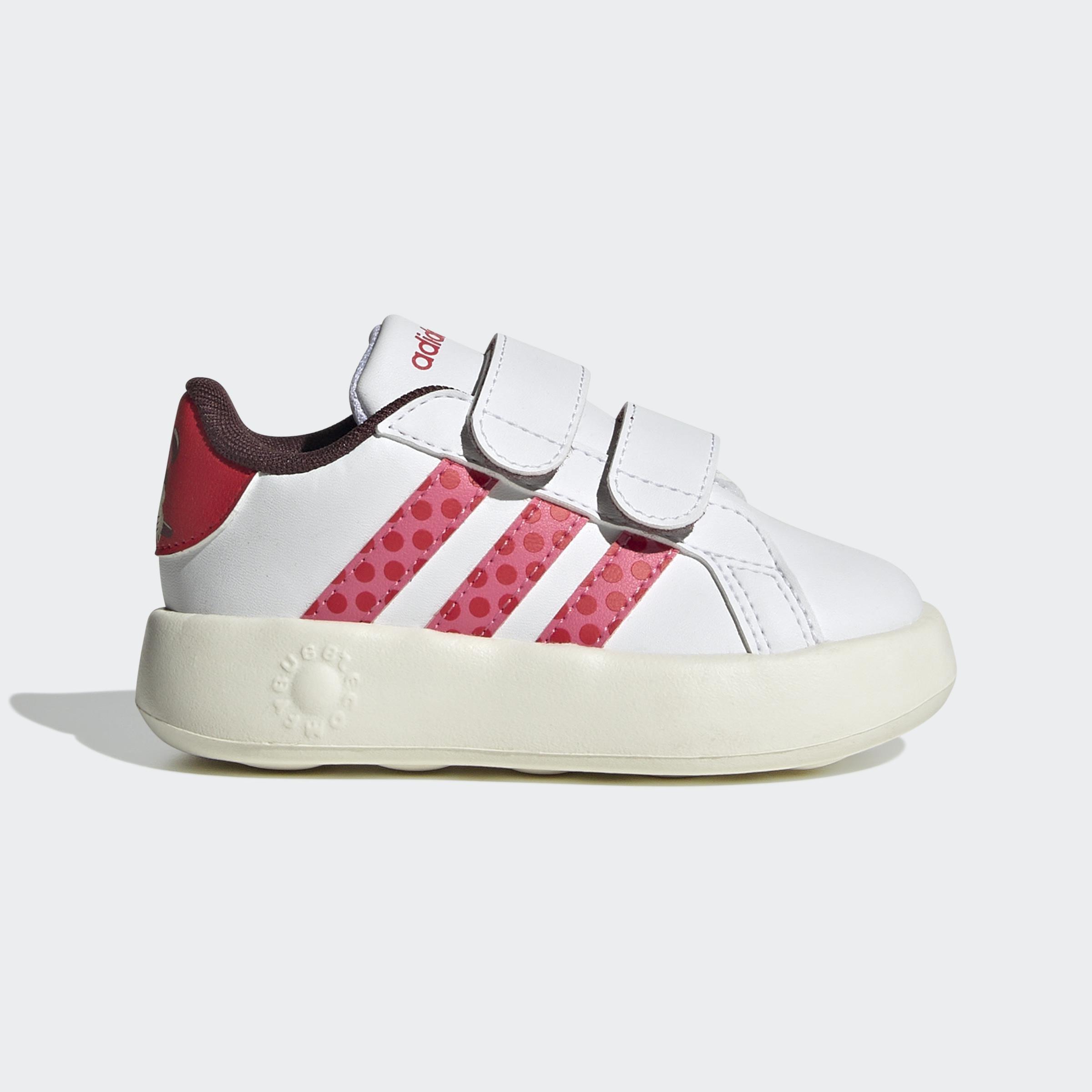 Kids Unisex Adidas Disney Minnie Mouse Grand Court 2.0 Shoes, White, A901_ONE, large image number 1