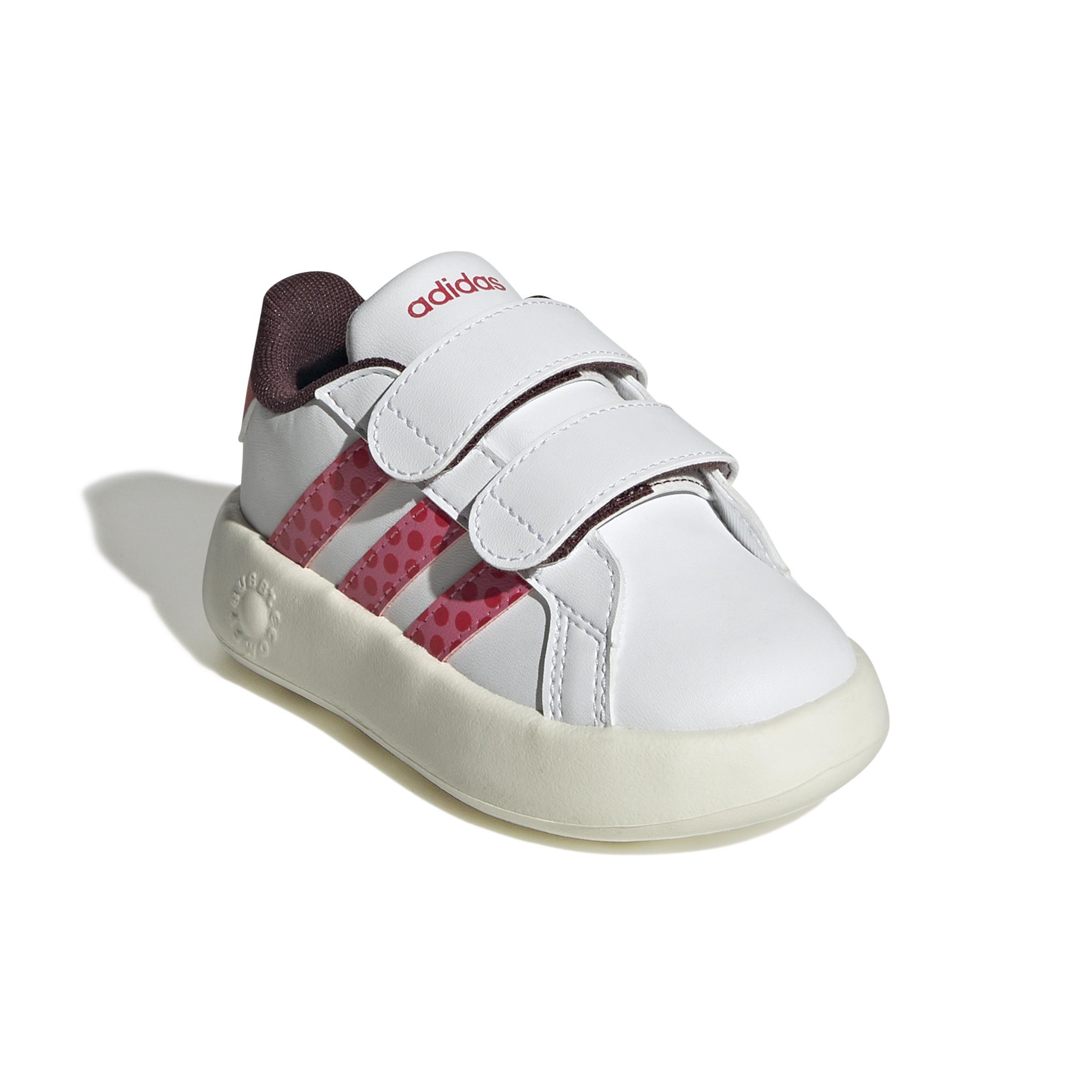 Kids Unisex Adidas Disney Minnie Mouse Grand Court 2.0 Shoes, White, A901_ONE, large image number 4