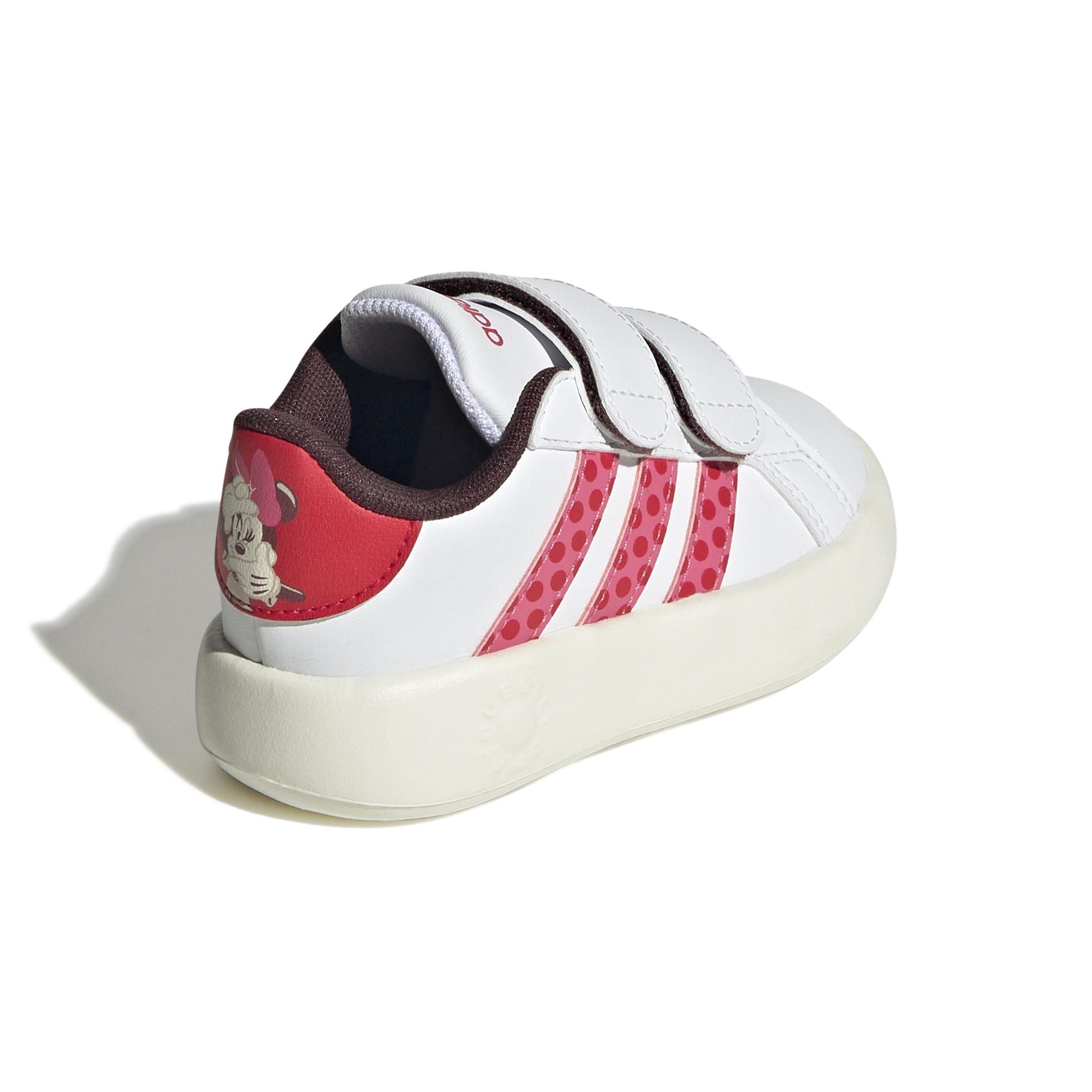 Kids Unisex Adidas Disney Minnie Mouse Grand Court 2.0 Shoes, White, A901_ONE, large image number 6