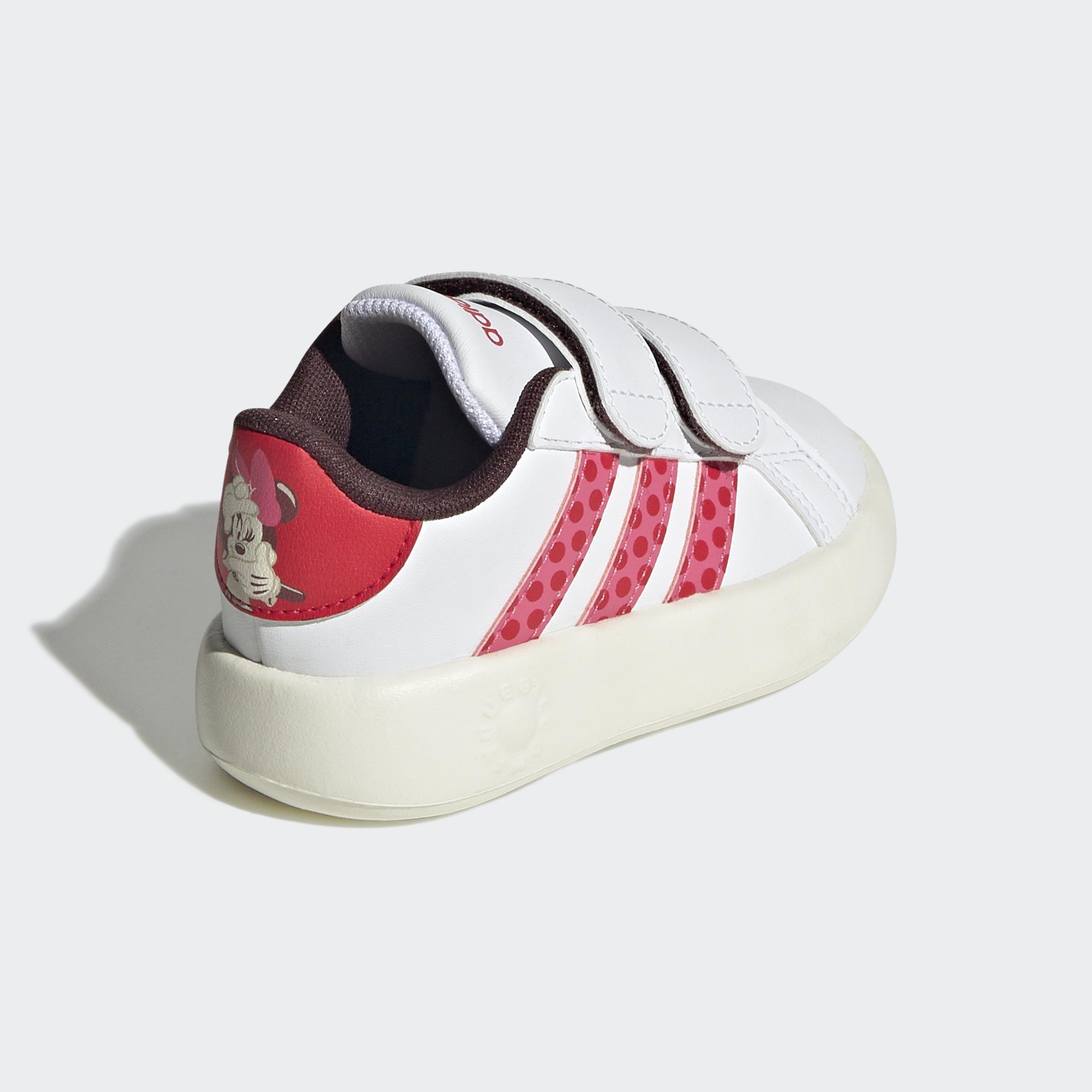Kids Unisex Adidas Disney Minnie Mouse Grand Court 2.0 Shoes, White, A901_ONE, large image number 7