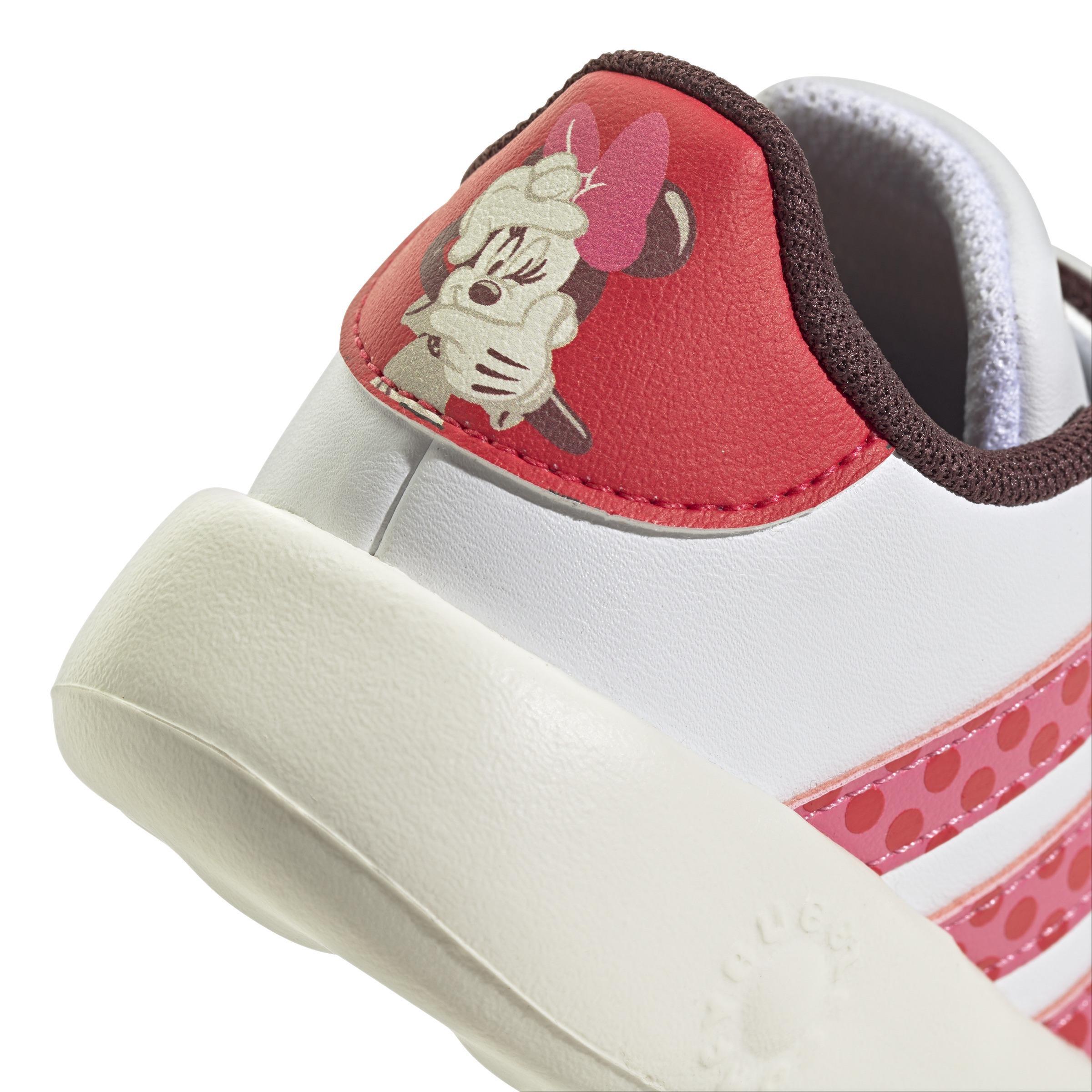 Kids Unisex Adidas Disney Minnie Mouse Grand Court 2.0 Shoes, White, A901_ONE, large image number 8