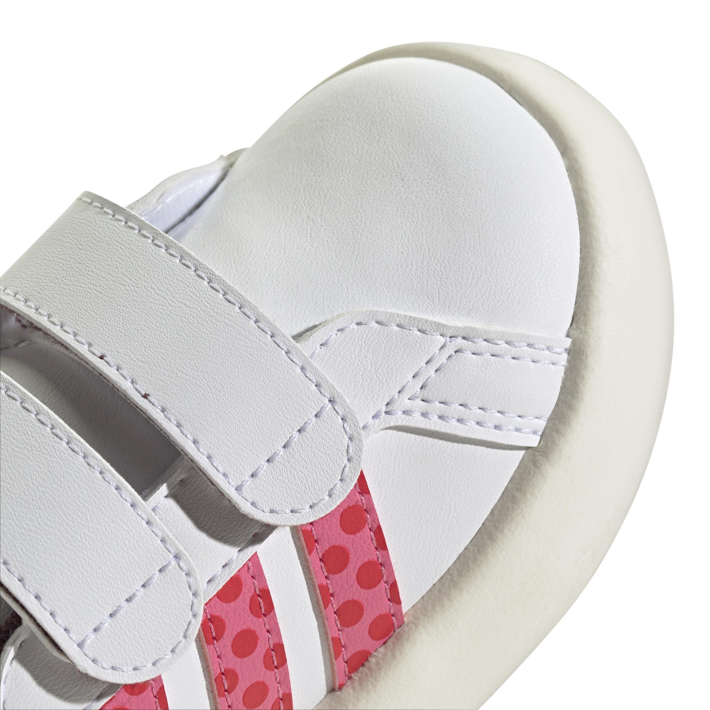 Kids Unisex Adidas Disney Minnie Mouse Grand Court 2.0 Shoes, White, A901_ONE, large image number 9