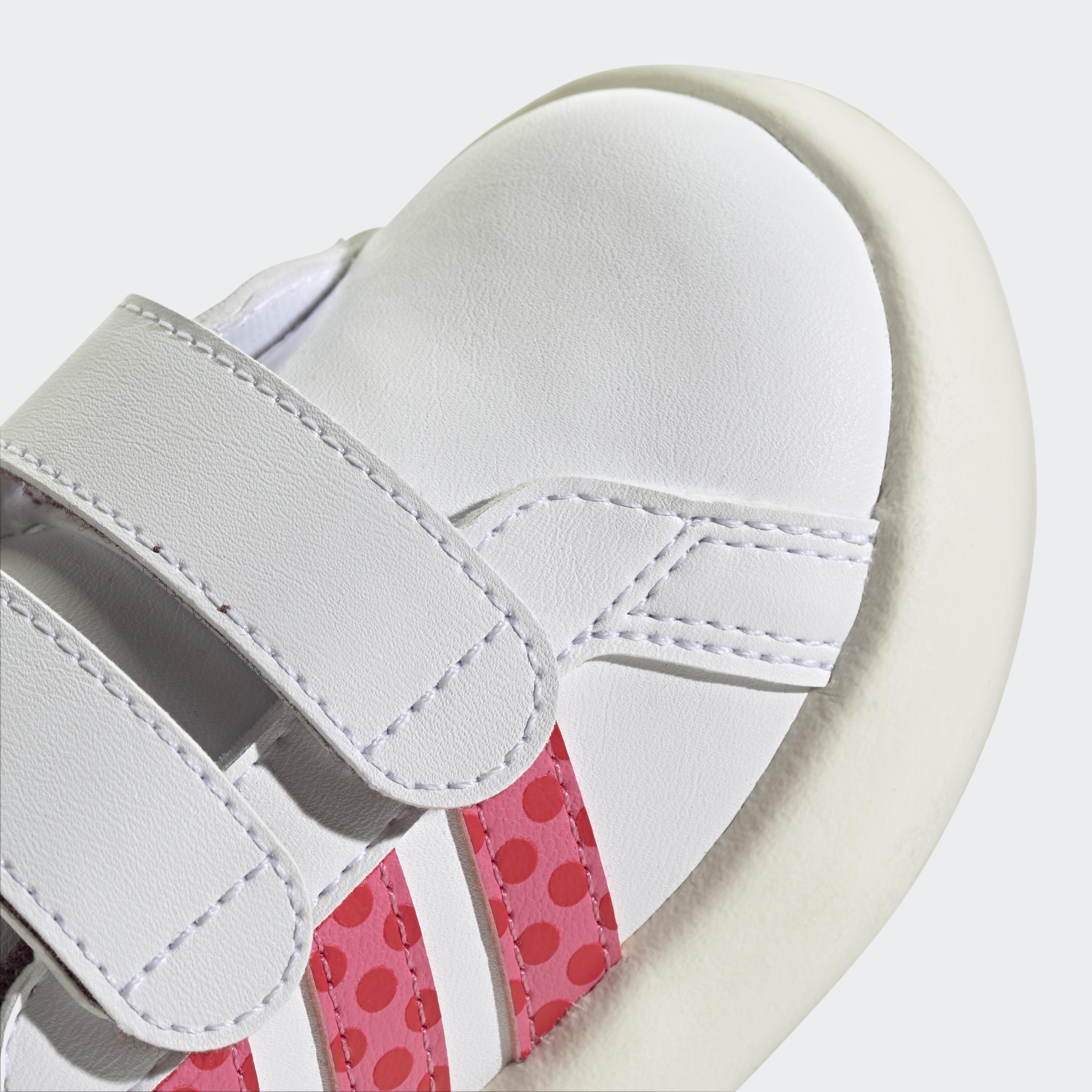 Kids Unisex Adidas Disney Minnie Mouse Grand Court 2.0 Shoes, White, A901_ONE, large image number 10