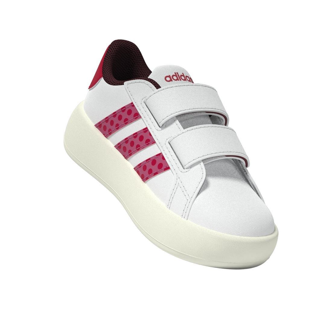 Kids Unisex Adidas Disney Minnie Mouse Grand Court 2.0 Shoes, White, A901_ONE, large image number 13