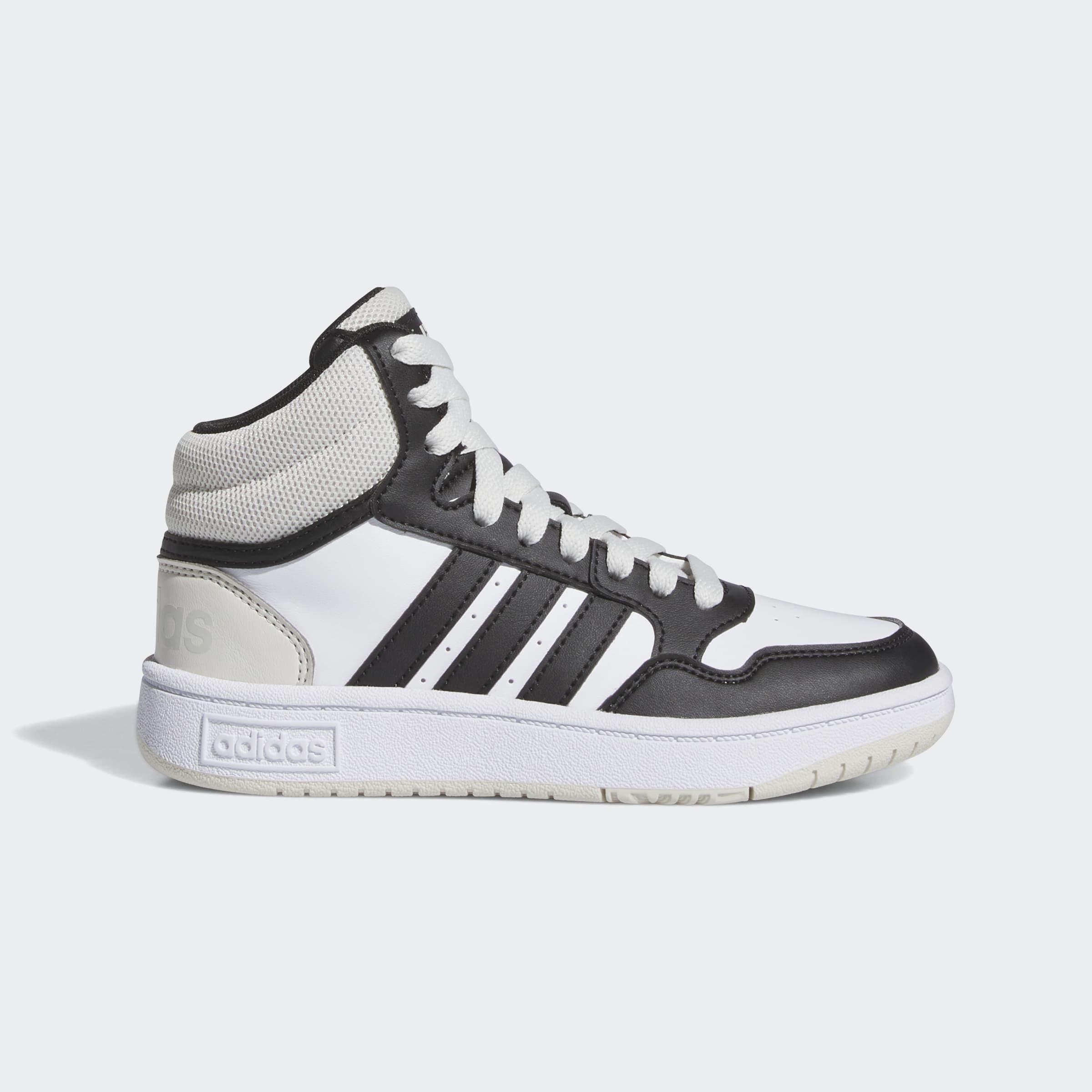 Kids Unisex Hoops Mid Shoes, Grey, A901_ONE, medium