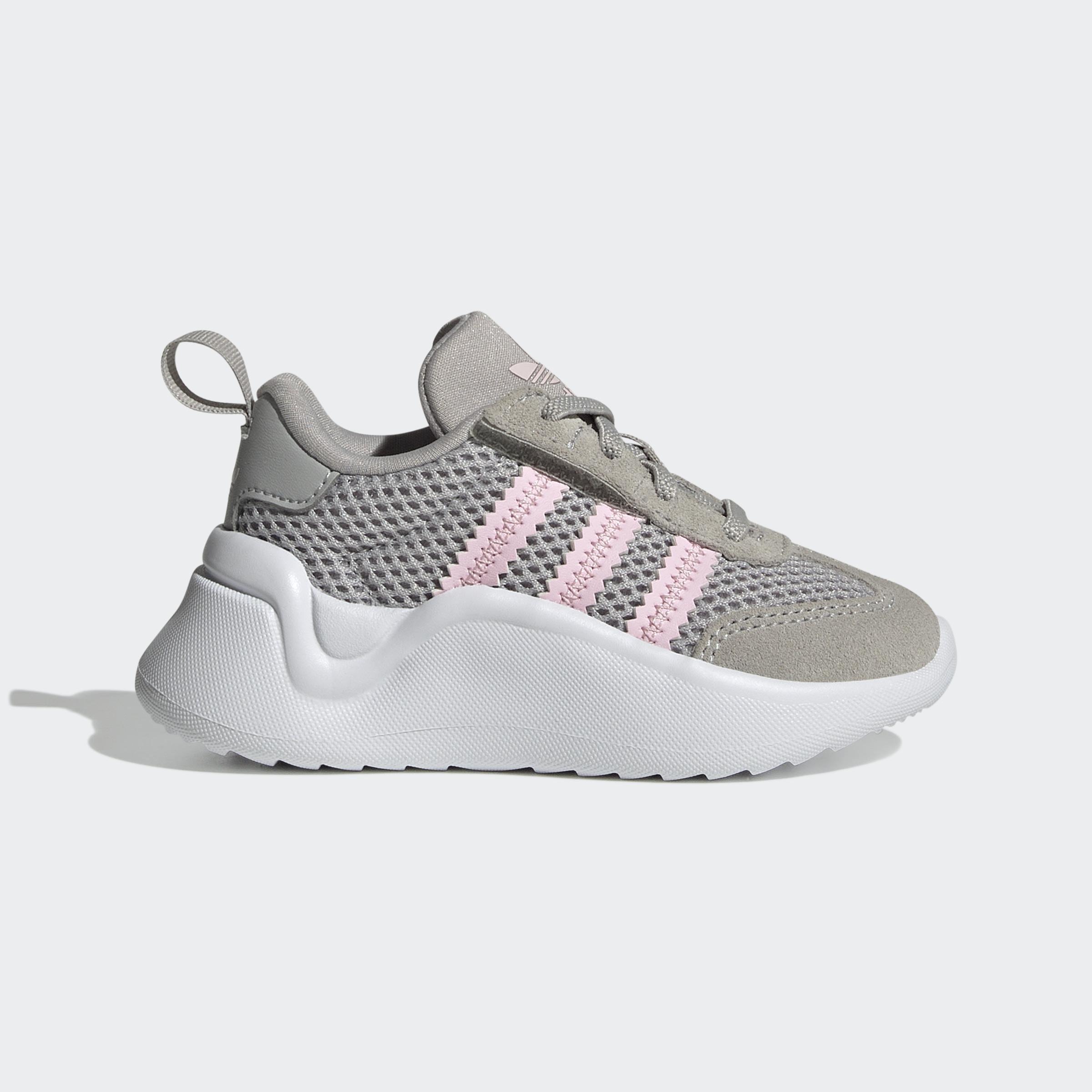 Kids Unisex Adifom 70s Comfort Closure Elastic Laces Shoes, Grey