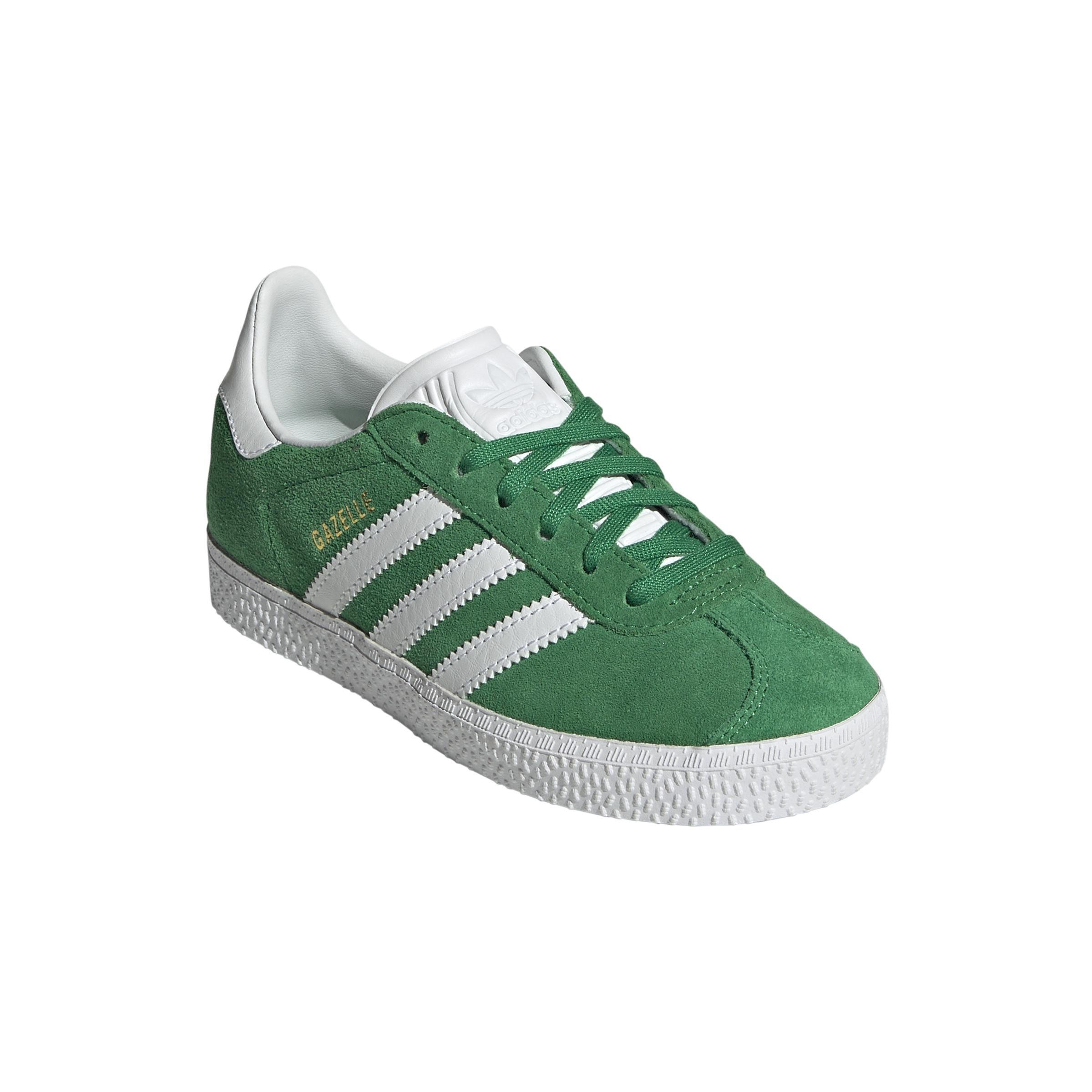 Kids Unisex Gazelle Shoes, Green, A901_ONE, large image number 4
