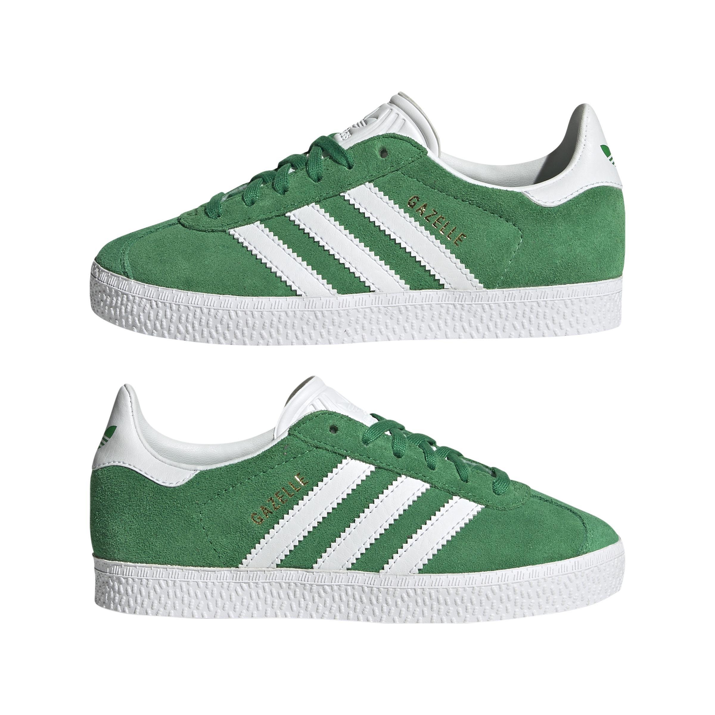 Kids Unisex Gazelle Shoes, Green, A901_ONE, large image number 12