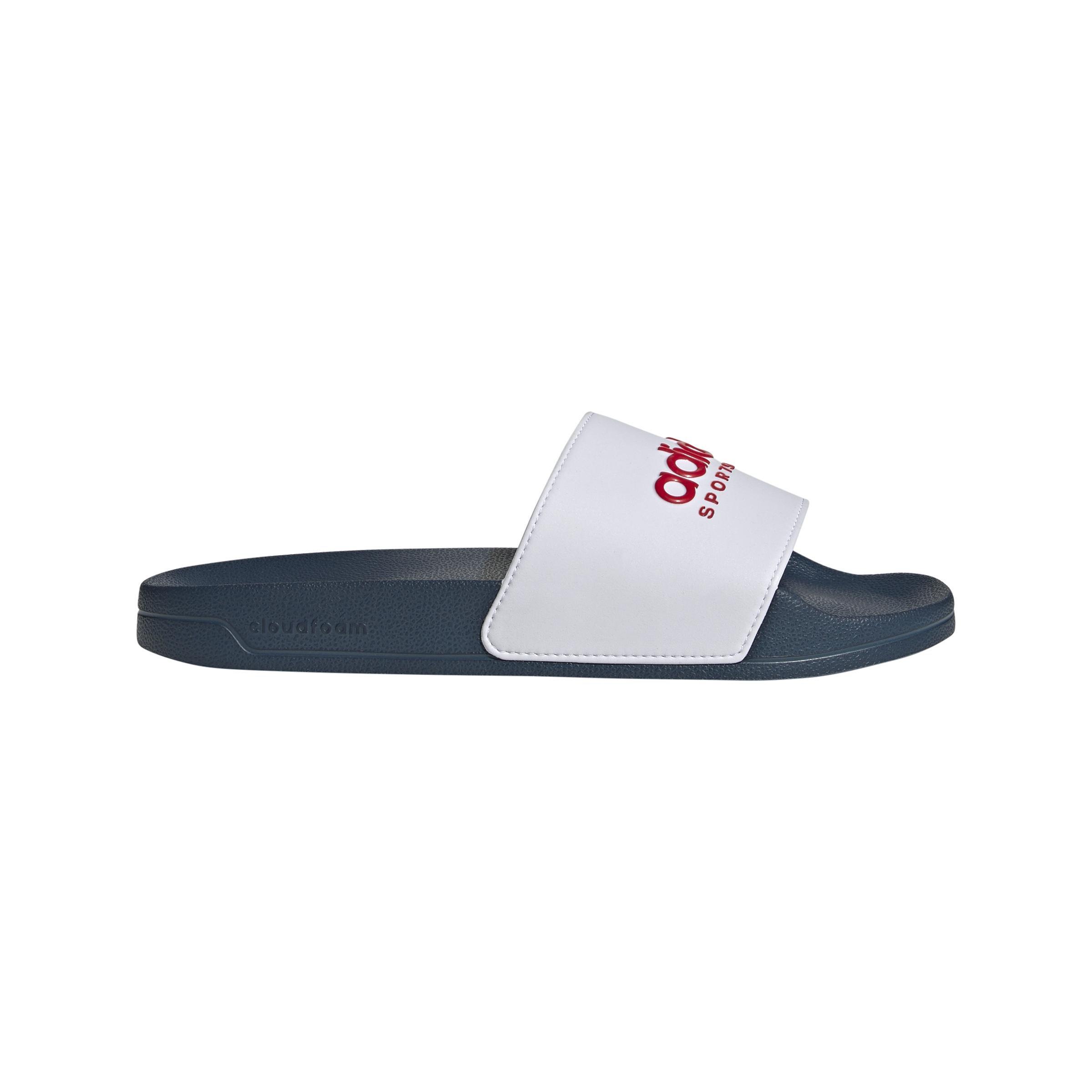 Unisex Adilette Shower Slides, White, A901_ONE, large image number 0