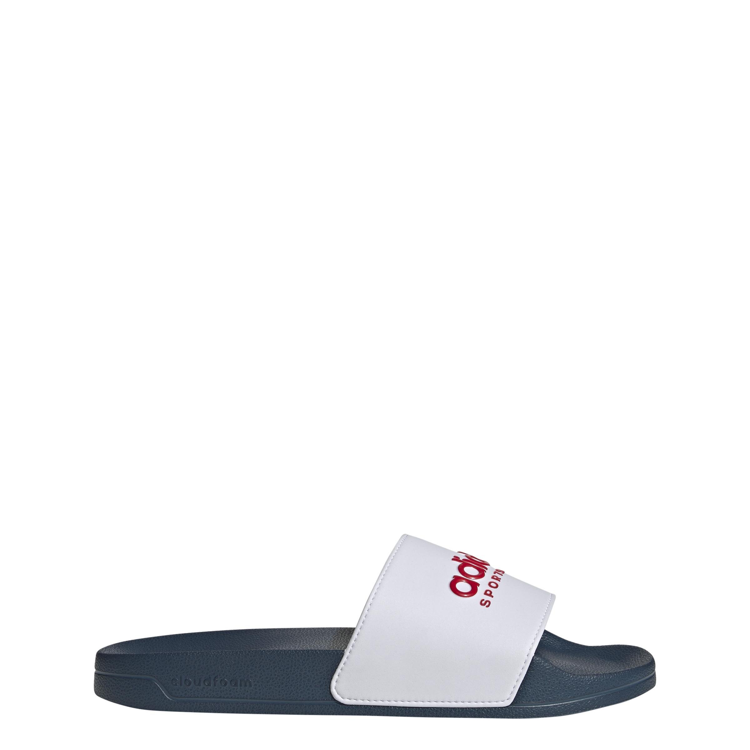 Unisex Adilette Shower Slides, White, A901_ONE, large image number 7