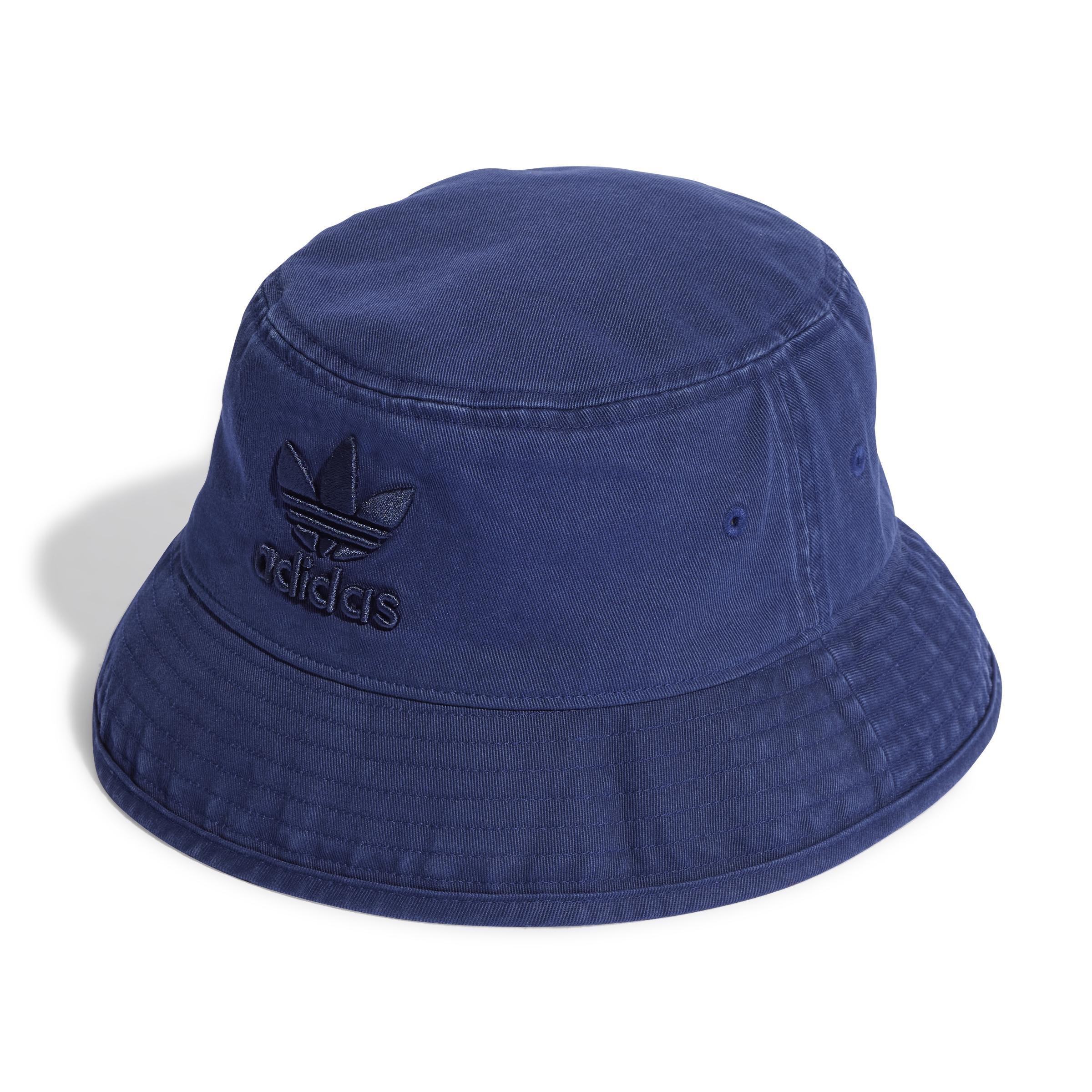 Unisex Adicolor Classic Stonewashed Bucket Hat, Blue, A901_ONE, large image number 0