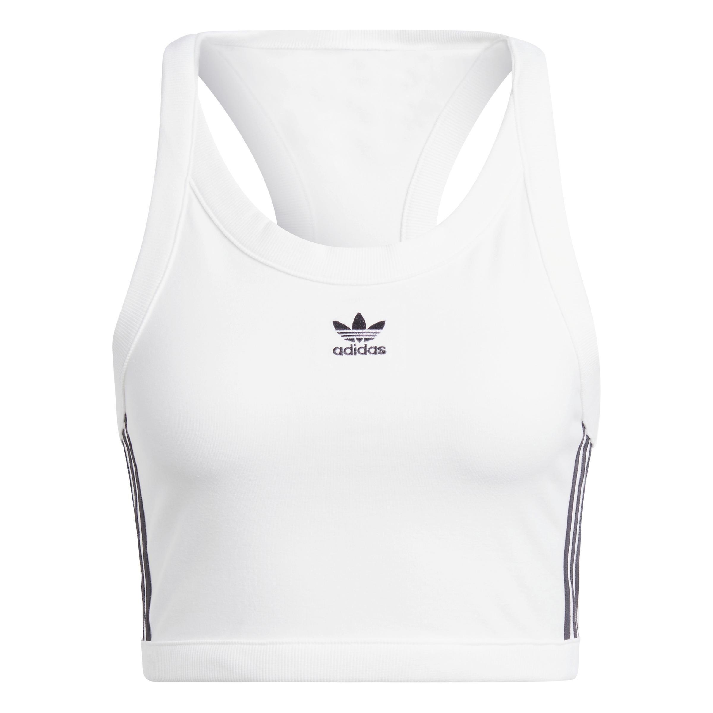 Adicolor Classics 3-Stripes Short Tank Top, White, , large image number 0
