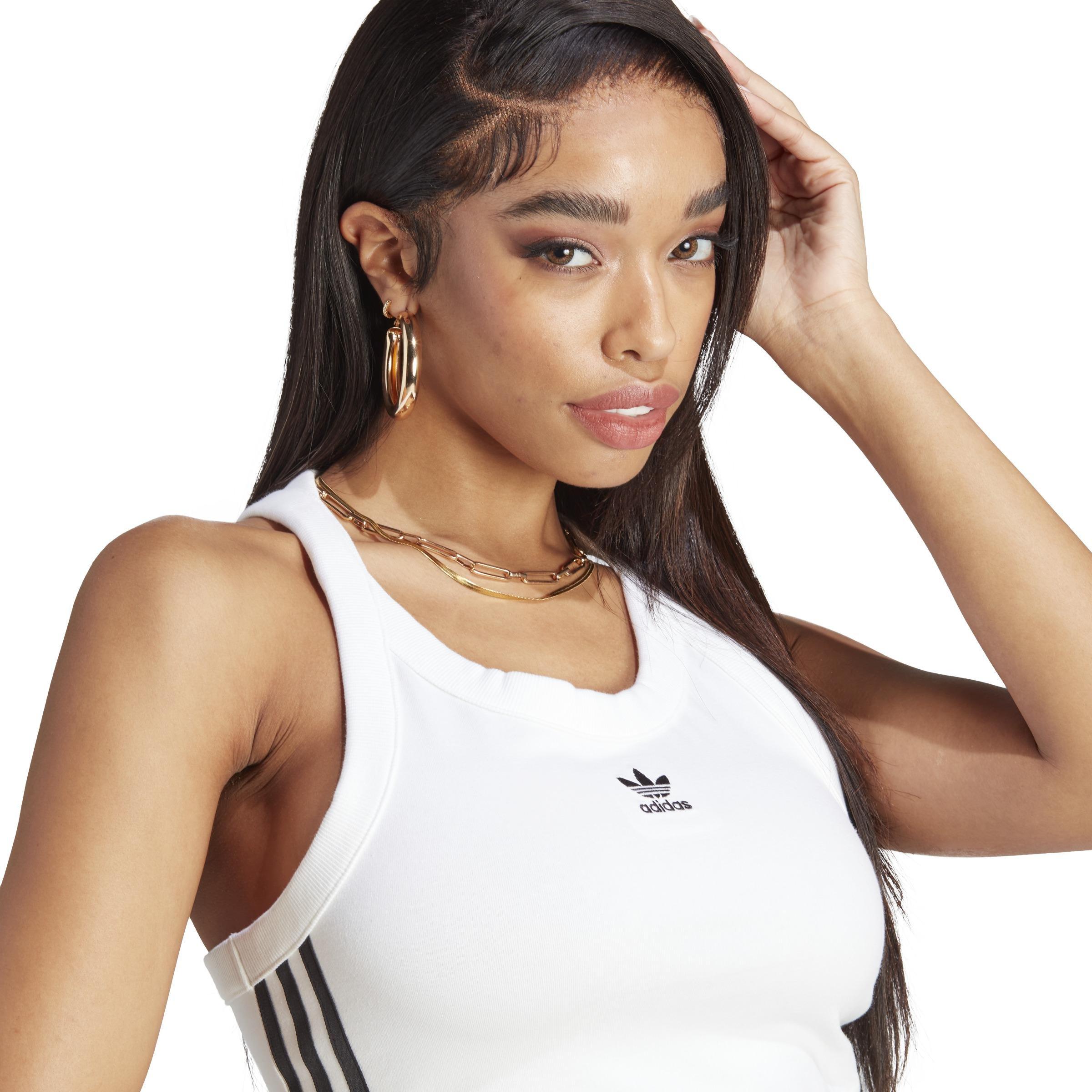 Adicolor Classics 3-Stripes Short Tank Top, White, , large image number 4