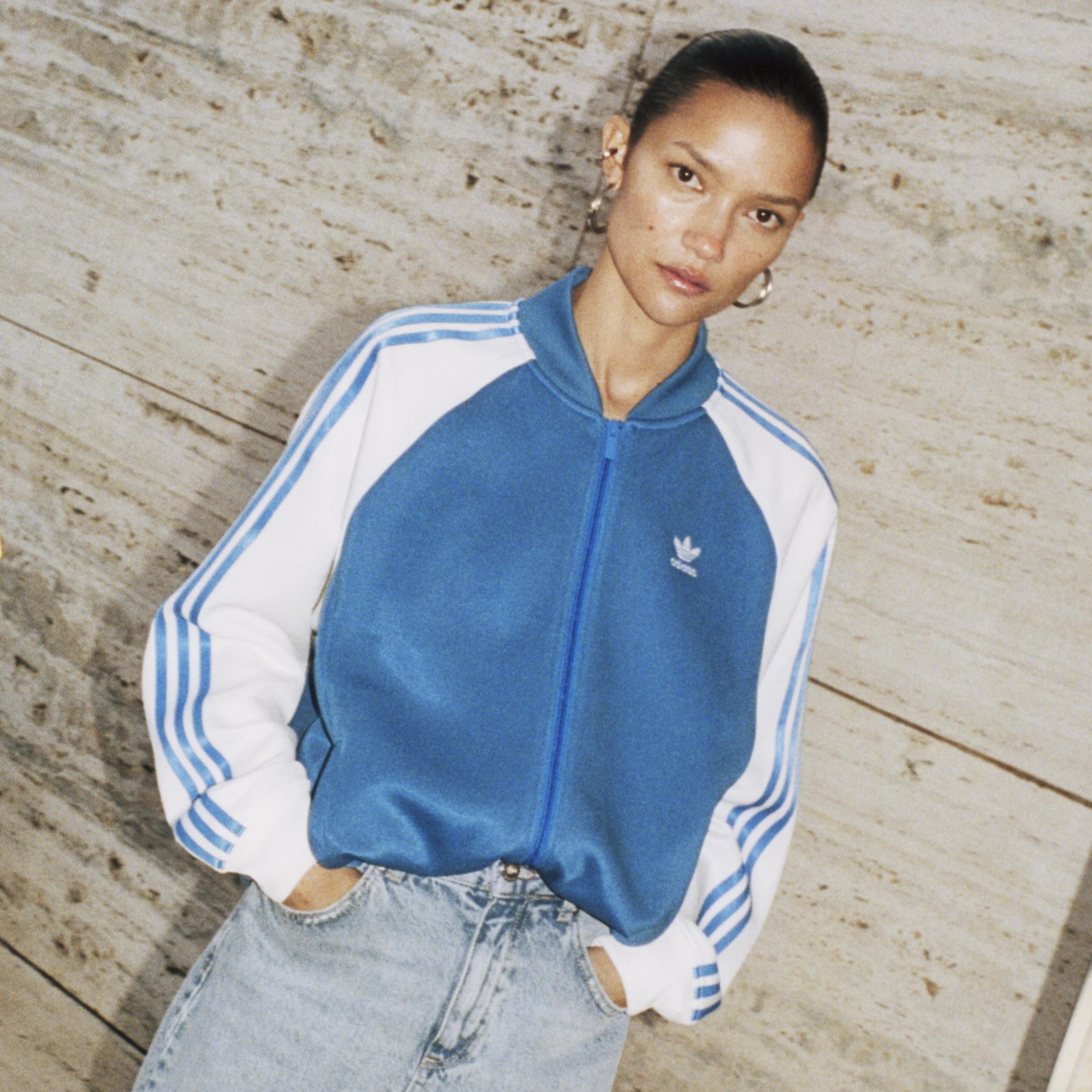 Adicolor Classics Oversized SST Track Top, Blue, A901_ONE, large image number 6