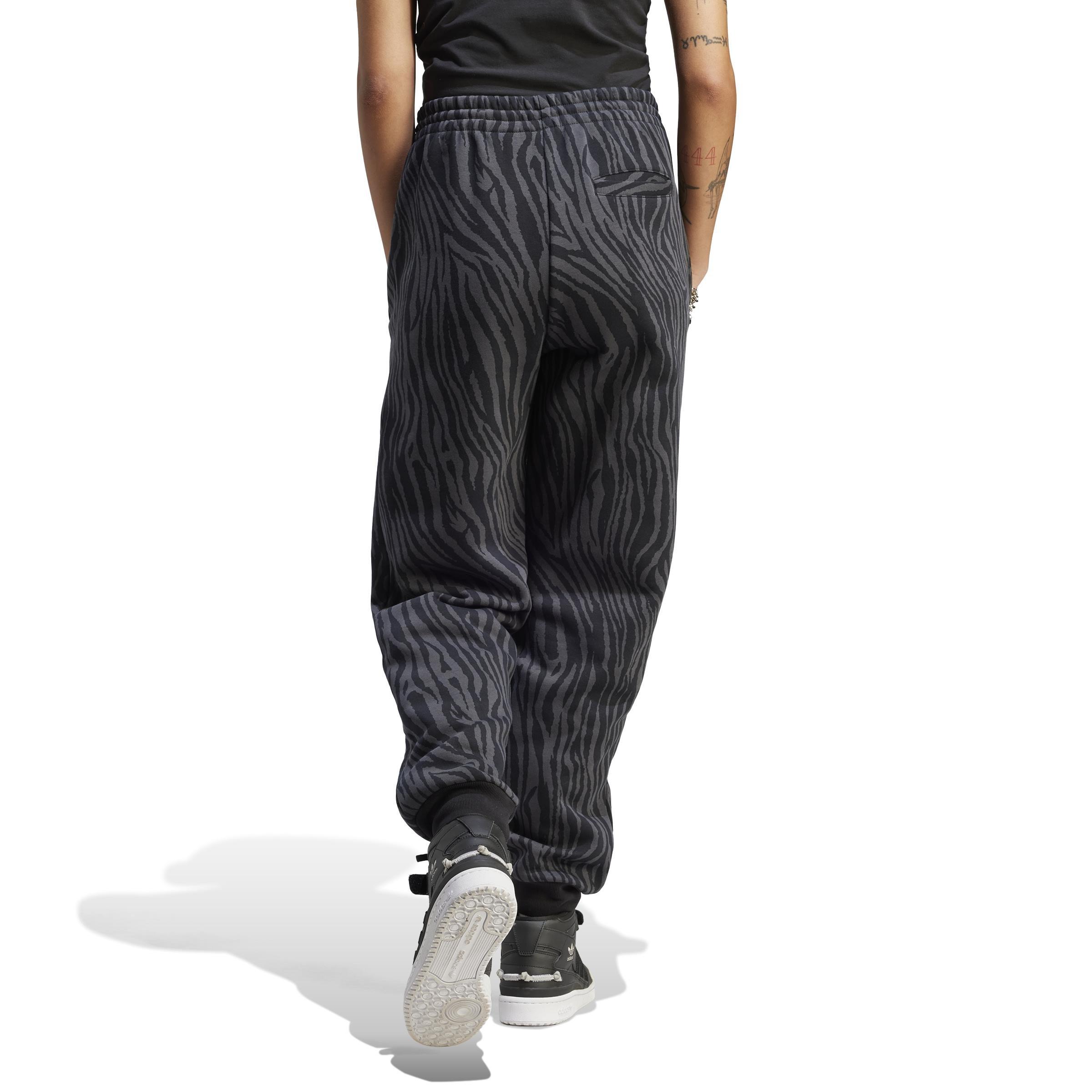 Allover Zebra Animal Print Essentials Joggers, Grey, , large image number 2