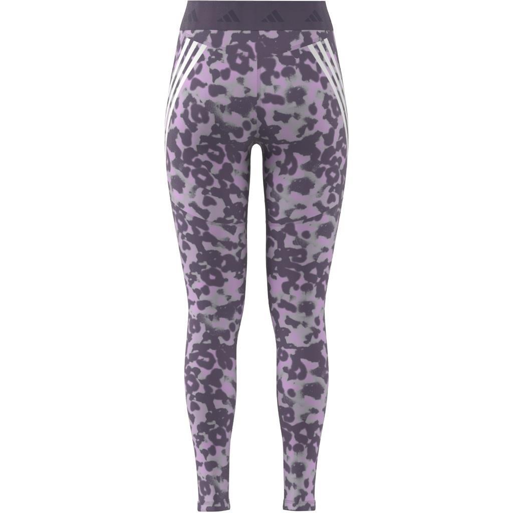 Techfit Hyperglam Full-Length Printed Leggings, Purple, A901_ONE, large image number 5