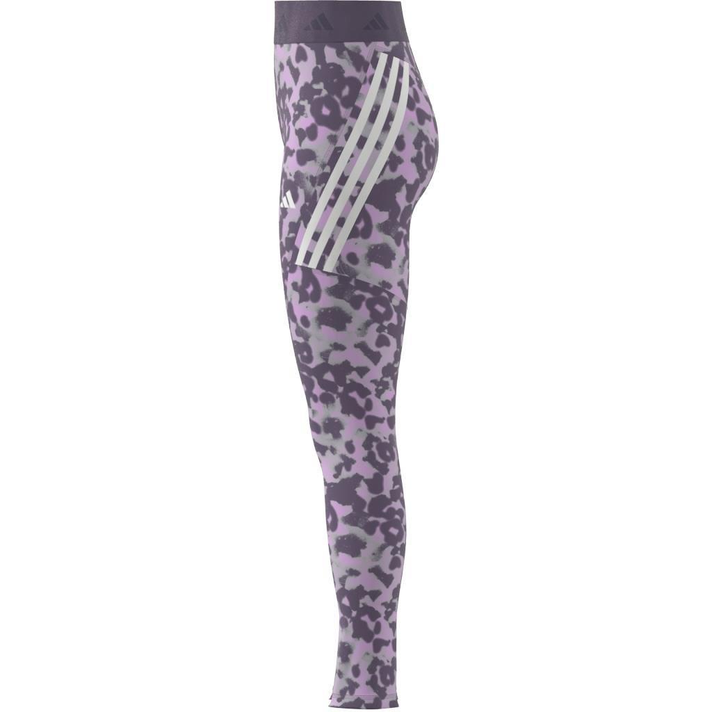 Techfit Hyperglam Full-Length Printed Leggings, Purple, A901_ONE, large image number 6